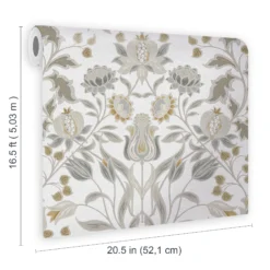 GoodHome Acuama Grey & Yellow Ornamental Metallic Effect Textured Wallpaper 7 GoodHome Acuama Grey & Yellow Ornamental Metallic Effect Textured Wallpaper -trade point store goodhome acuama grey yellow ornamental metallic effect textured wallpaper5059340408446 02t