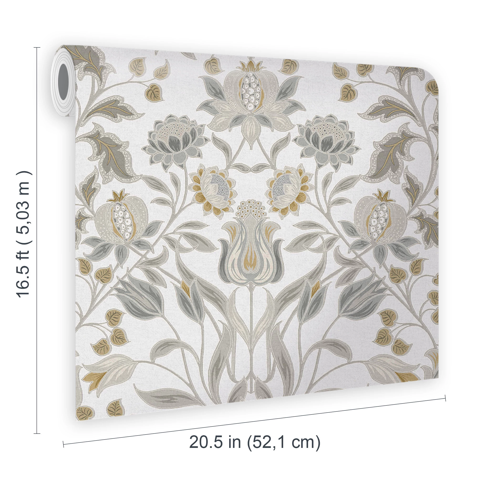 GoodHome Acuama Grey & yellow Ornamental Metallic effect Textured Wallpaper GoodHome Acuama Grey & Yellow Ornamental Metallic Effect Textured Wallpaper -trade point store goodhome acuama grey yellow ornamental metallic effect textured wallpaper5059340408446 02t