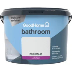 GoodHome Bathroom Hempstead Soft Sheen Emulsion Paint, 2.5L 4 GoodHome Bathroom Hempstead Soft Sheen Emulsion Paint, 2.5L -trade point store goodhome bathroom hempstead soft sheen emulsion paint 2 5l3663602591306 02c