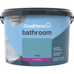 GoodHome Bathroom Nice Soft Sheen Emulsion Paint, 2.5L 4 GoodHome Bathroom Nice Soft Sheen Emulsion Paint, 2.5L -trade point store goodhome bathroom nice soft sheen emulsion paint 2 5l3663602592273 02c