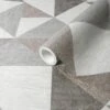 GoodHome Bretby Grey Geometric Metallic Effect Smooth Wallpaper 1 GoodHome Bretby Grey Geometric Metallic Effect Smooth Wallpaper -trade point store goodhome bretby grey geometric metallic effect smooth wallpaper5059340410494 01c