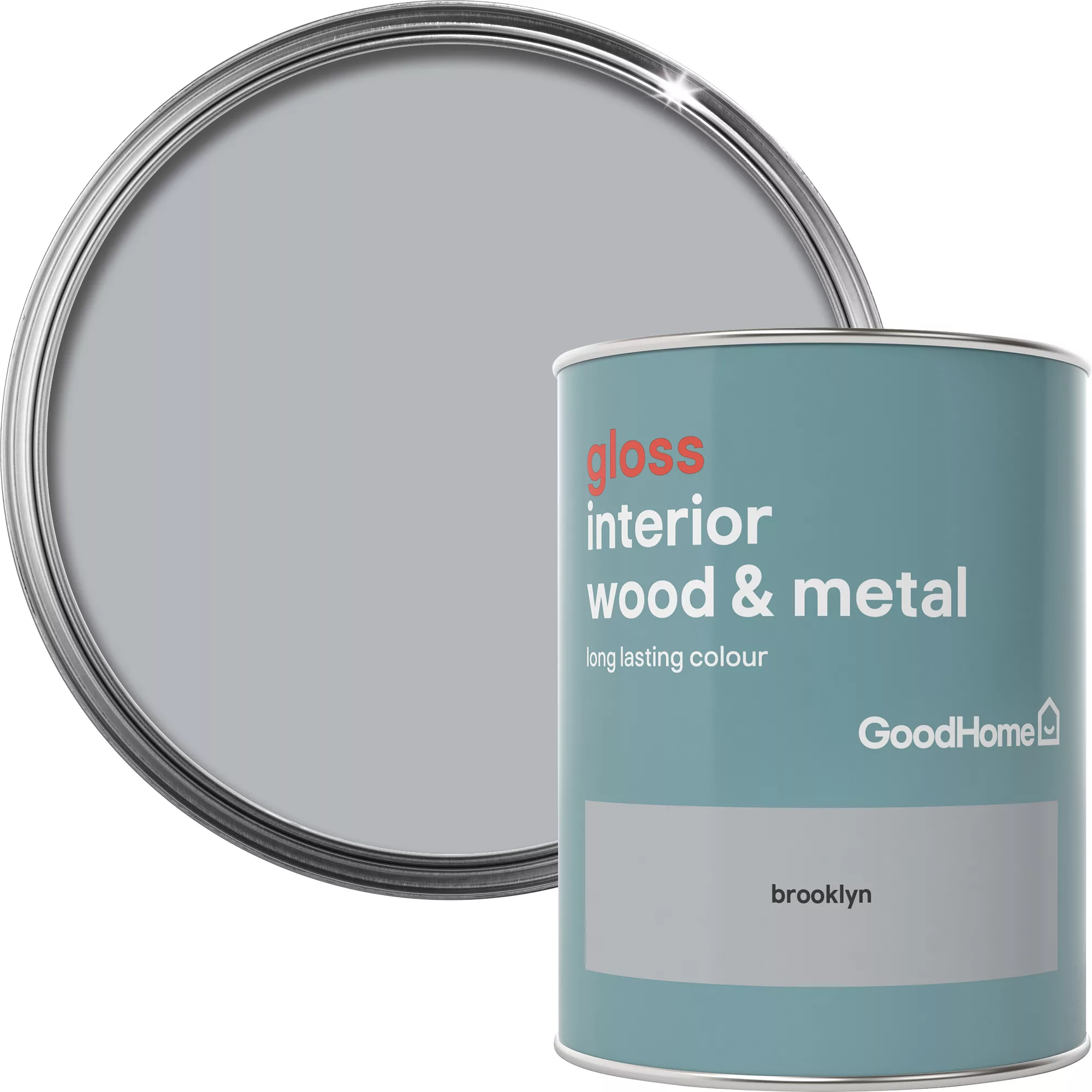 GoodHome Brooklyn Gloss Metal & wood paint, 750ml GoodHome Brooklyn Gloss Metal & Wood Paint, 750ml -trade point store goodhome brooklyn gloss metal wood paint 750ml5036581061746 37c bq