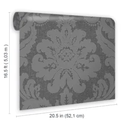 GoodHome Chalfont Charcoal Damask Glitter Effect Textured Wallpaper 7 GoodHome Chalfont Charcoal Damask Glitter Effect Textured Wallpaper -trade point store goodhome chalfont charcoal damask glitter effect textured wallpaper5059340410708 02t