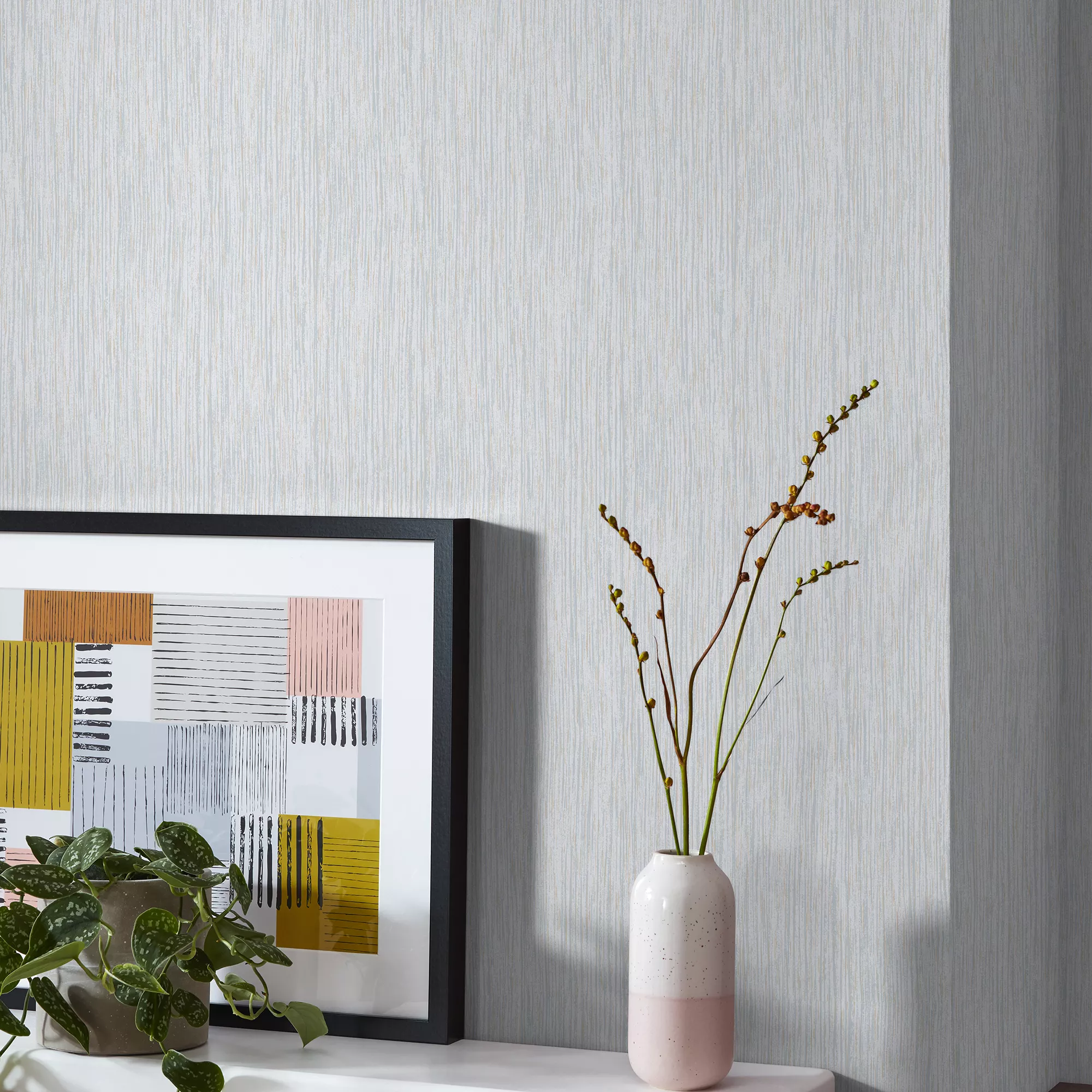 GoodHome Ciral Light grey Striped Metallic effect Textured Wallpaper GoodHome Ciral Light Grey Striped Metallic Effect Textured Wallpaper -trade point store goodhome ciral light grey striped metallic effect textured wallpaper3663602559511 01i bq