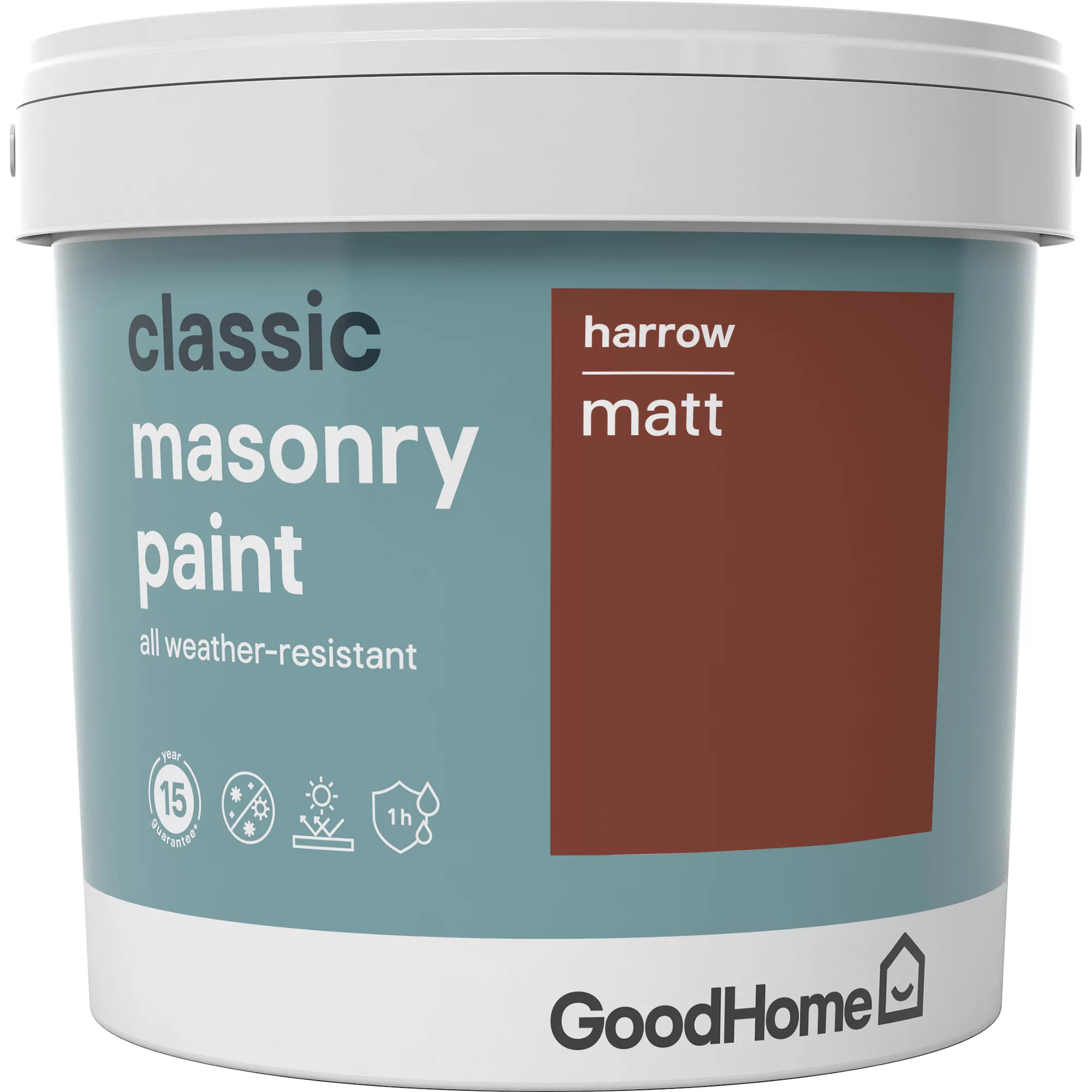 GoodHome Classic Harrow Smooth Matt Masonry paint, 5L Tin GoodHome Classic Harrow Smooth Matt Masonry Paint, 5L Tin -trade point store goodhome classic harrow smooth matt masonry paint 5l tin5059340073637 02c BQ
