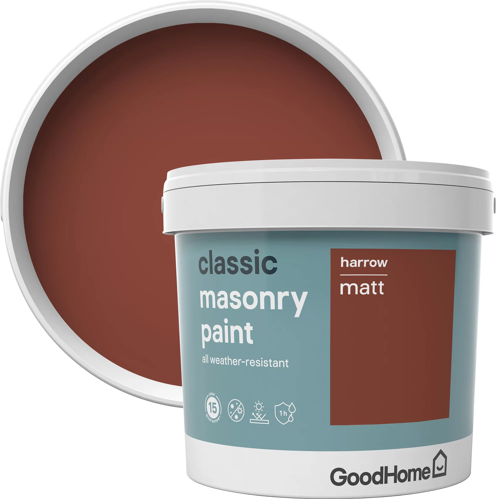 GoodHome Classic Harrow Smooth Matt Masonry paint, 5L Tin GoodHome Classic Harrow Smooth Matt Masonry Paint, 5L Tin -trade point store goodhome classic harrow smooth matt masonry paint 5l tin5059340073637 37c BQ