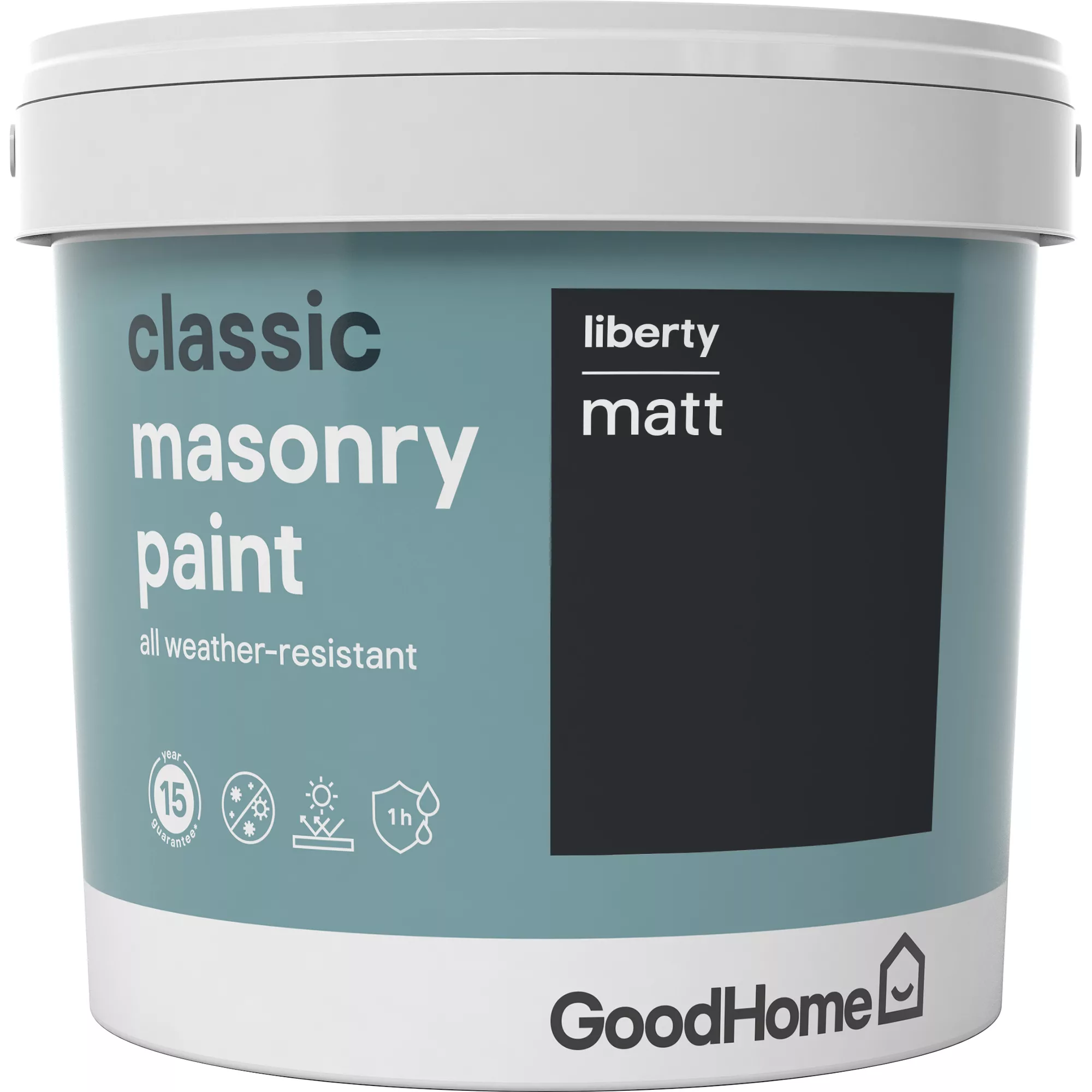 GoodHome Classic Liberty Smooth Matt Masonry paint, 5L Tin GoodHome Classic Liberty Smooth Matt Masonry Paint, 5L Tin -trade point store goodhome classic liberty smooth matt masonry paint 5l tin5059340073644 02c BQ
