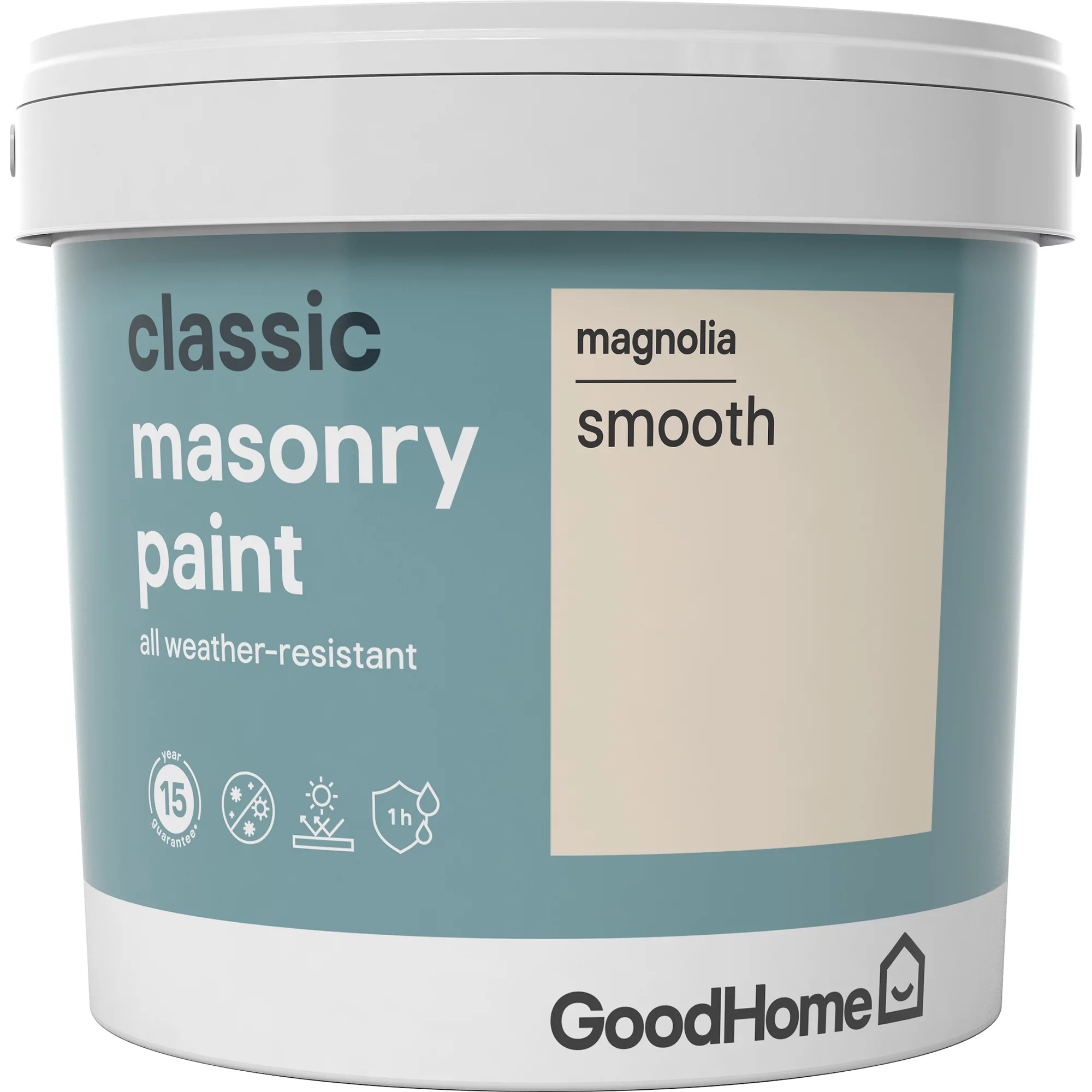 GoodHome Classic Magnolia Smooth Matt Masonry paint, 5L GoodHome Classic Magnolia Smooth Matt Masonry Paint, 5L -trade point store goodhome classic magnolia smooth matt masonry paint 5l3663602520856 08c bq