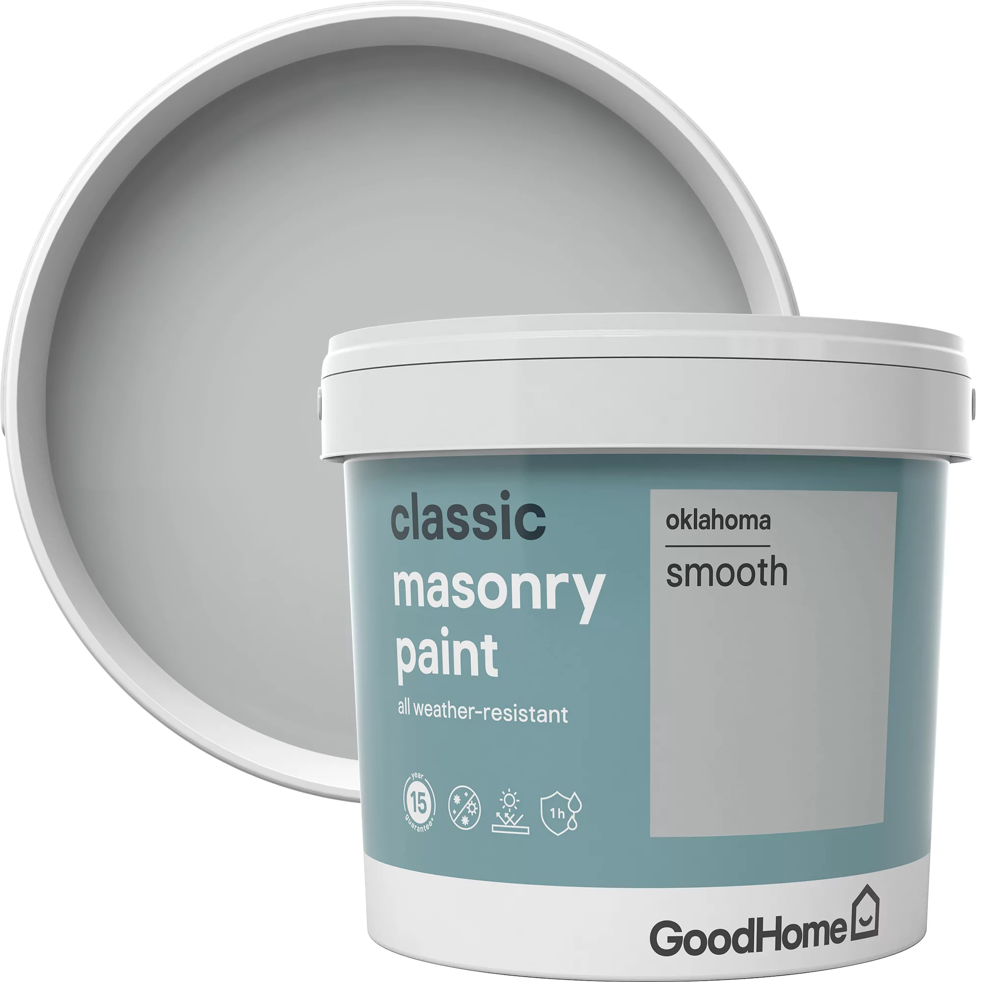 GoodHome Classic Oklahoma Smooth Matt Masonry paint, 5L GoodHome Classic Oklahoma Smooth Matt Masonry Paint, 5L -trade point store goodhome classic oklahoma smooth matt masonry paint 5l3663602520993 02c bq