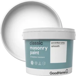 GoodHome Classic Pure Brilliant White Smooth Matt Masonry Paint, 10L 5 GoodHome Classic Pure Brilliant White Smooth Matt Masonry Paint, 10L -trade point store goodhome classic pure brilliant white smooth matt masonry paint 10l3663602521600 37c