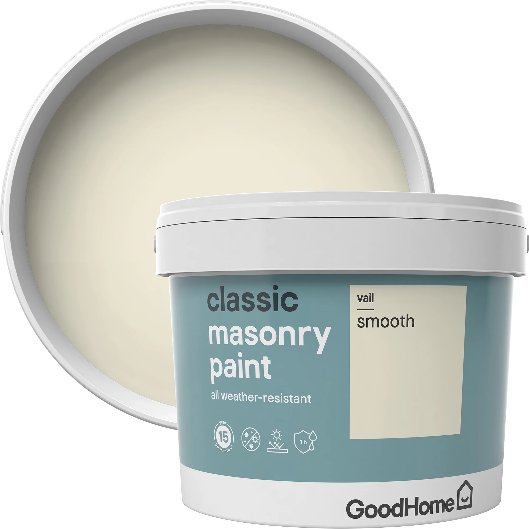 GoodHome Classic Vail Smooth Matt Masonry paint, 10L GoodHome Classic Vail Smooth Matt Masonry Paint, 10L -trade point store goodhome classic vail smooth matt masonry paint 10l3663602521716 02c bq
