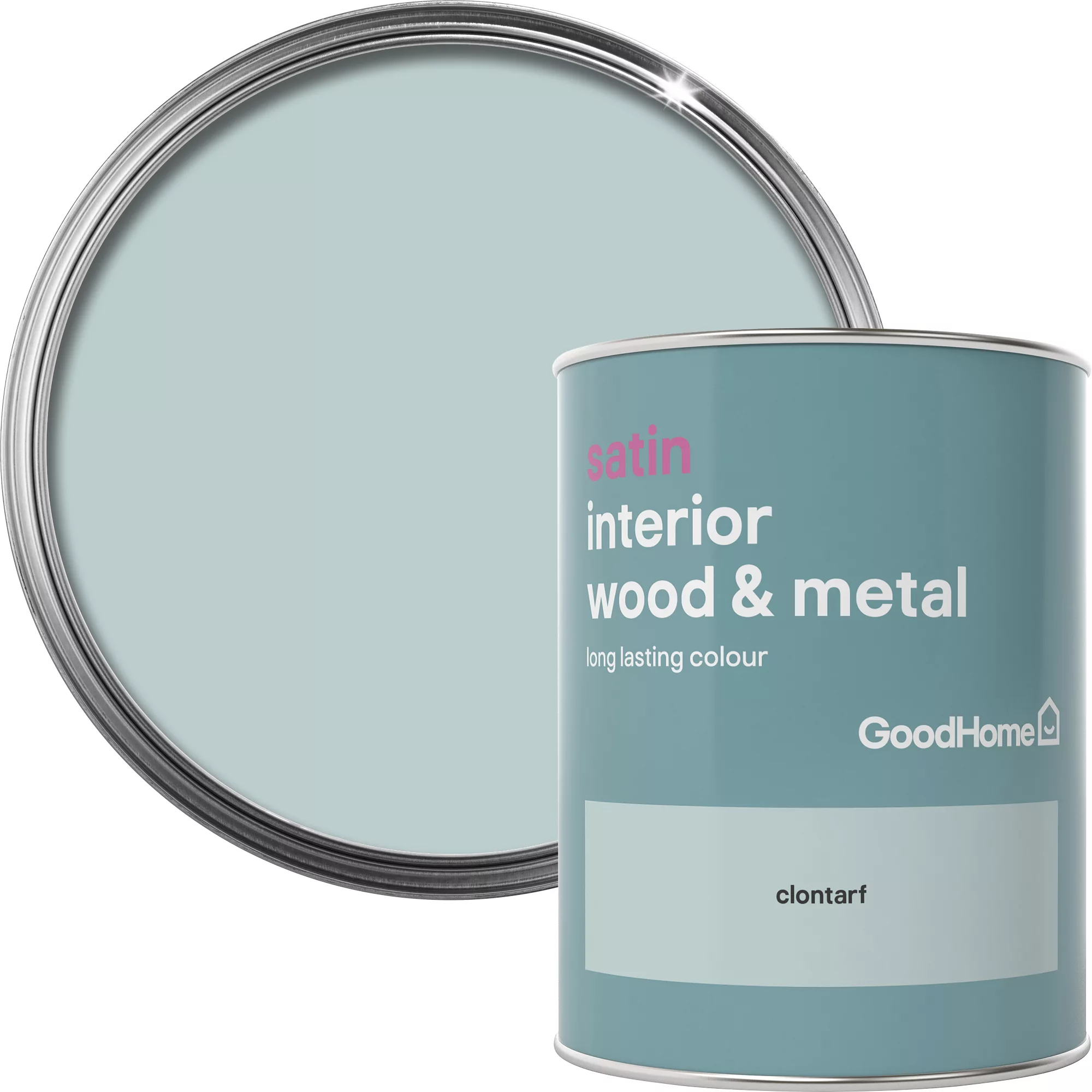 GoodHome Clontarf Satin Metal & wood paint, 750ml GoodHome Clontarf Satin Metal & Wood Paint, 750ml -trade point store goodhome clontarf satin metal wood paint 750ml5036581059514 37c BQ