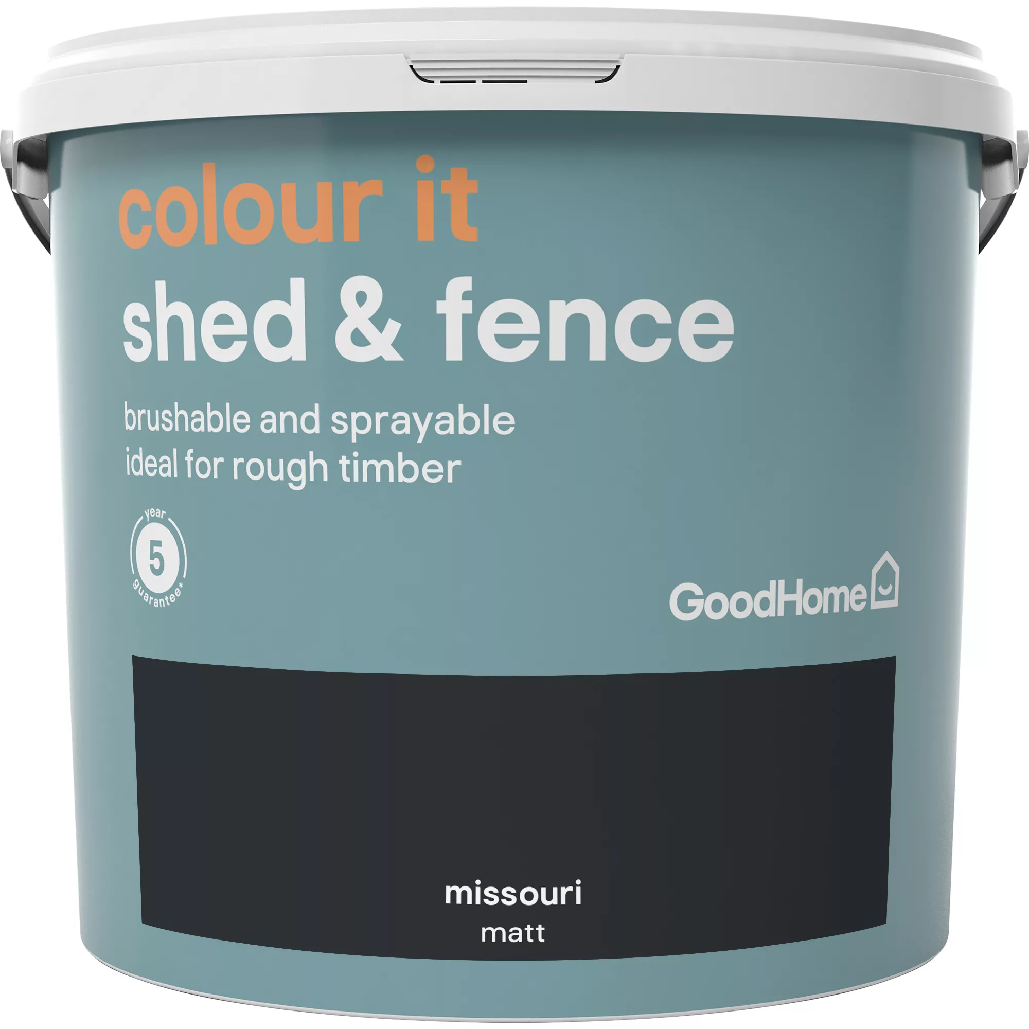 GoodHome Colour it Missouri Matt Fence & shed Stain, 5L GoodHome Colour It Missouri Matt Fence & Shed Stain, 5L -trade point store goodhome colour it missouri matt fence shed stain 5l5036581088828 02c