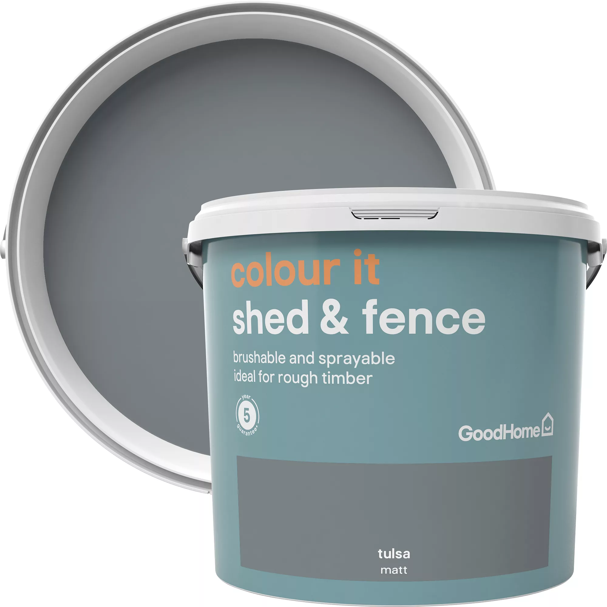 GoodHome Colour it Tulsa Matt Fence & shed Stain, 5L GoodHome Colour It Tulsa Matt Fence & Shed Stain, 5L -trade point store goodhome colour it tulsa matt fence shed stain 5l5036581088835 37c