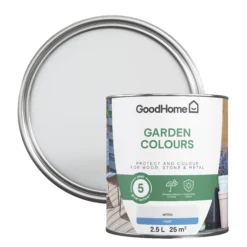 GoodHome Colour It White Matt Multi-surface Paint, 2.5L