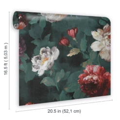 GoodHome Crewe Green Floral Smooth Wallpaper 7 GoodHome Crewe Green Floral Smooth Wallpaper -trade point store goodhome crewe green floral smooth wallpaper5059340410531 02t