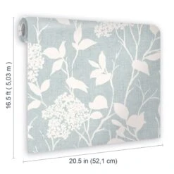 GoodHome Danesfield Blue Leaves Smooth Wallpaper 7 GoodHome Danesfield Blue Leaves Smooth Wallpaper -trade point store goodhome danesfield blue leaves smooth wallpaper5059340410692 02t