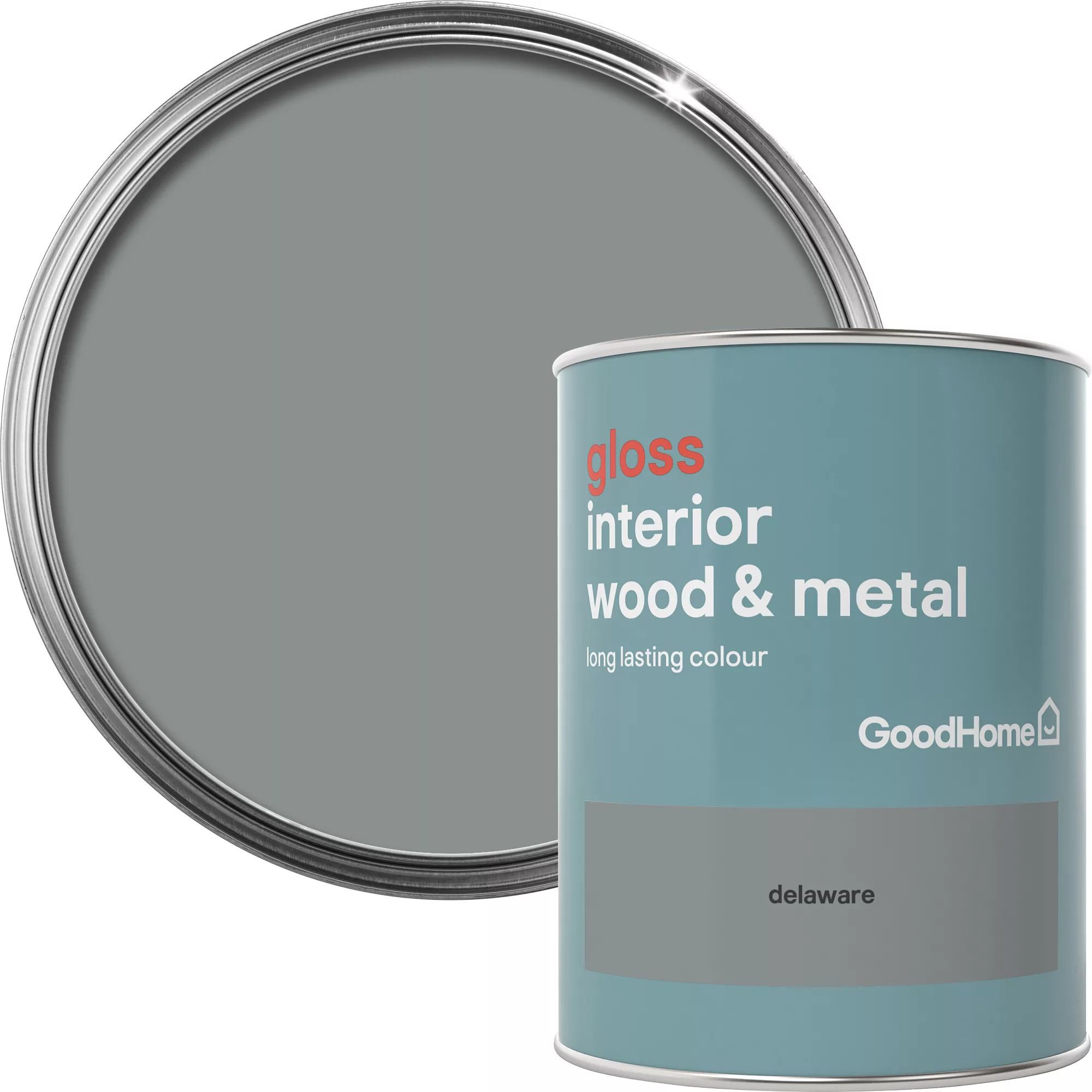 GoodHome Delaware Gloss Metal & wood paint, 750ml GoodHome Delaware Gloss Metal & Wood Paint, 750ml -trade point store goodhome delaware gloss metal wood paint 750ml5036581061753 37c BQ
