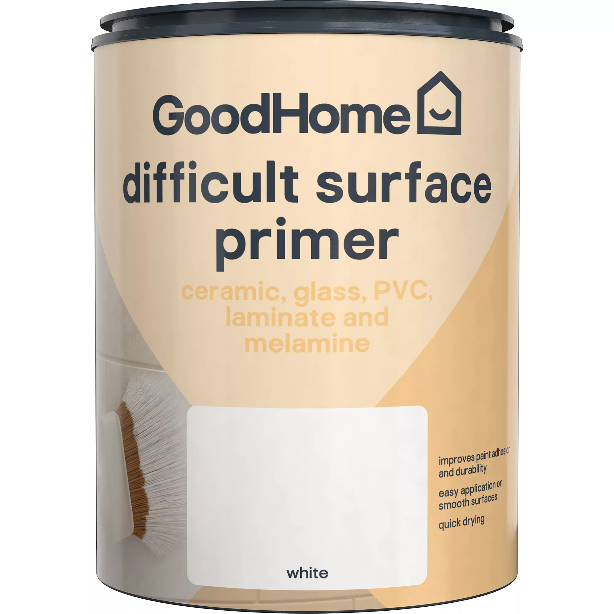 GoodHome Difficult Surfaces White Primer & undercoat, 750ml GoodHome Difficult Surfaces White Primer & Undercoat, 750ml -trade point store goodhome difficult surfaces white primer undercoat 750ml5036581057183 02c