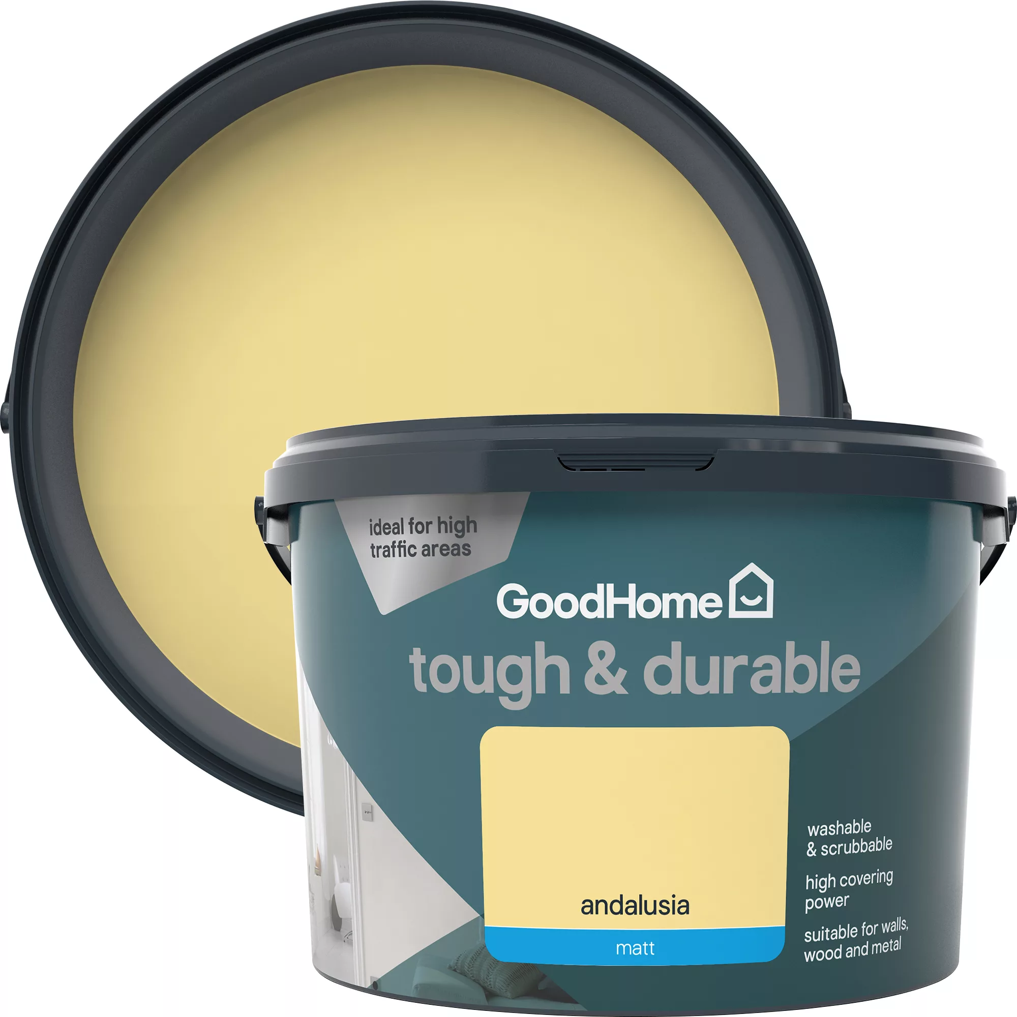 GoodHome Durable Andalusia Matt Emulsion paint, 2.5L GoodHome Durable Andalusia Matt Emulsion Paint, 2.5L -trade point store goodhome durable andalusia matt emulsion paint 2 5l3663602406419 37c