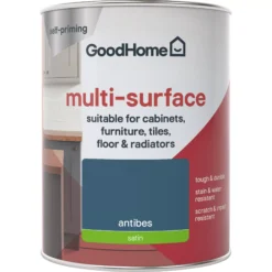 GoodHome Durable Antibes Satin Multi-surface Paint, 750ml 4 GoodHome Durable Antibes Satin Multi-surface Paint, 750ml -trade point store goodhome durable antibes satin multi surface paint 750ml3663602585756 02c