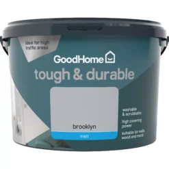 GoodHome Durable Brooklyn Matt Emulsion Paint, 2.5L -trade point store goodhome durable brooklyn matt emulsion paint 2 5l3663602409885 02c