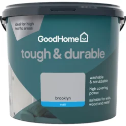 GoodHome Durable Brooklyn Matt Emulsion Paint, 5L -trade point store goodhome durable brooklyn matt emulsion paint 5l3663602410058 02c