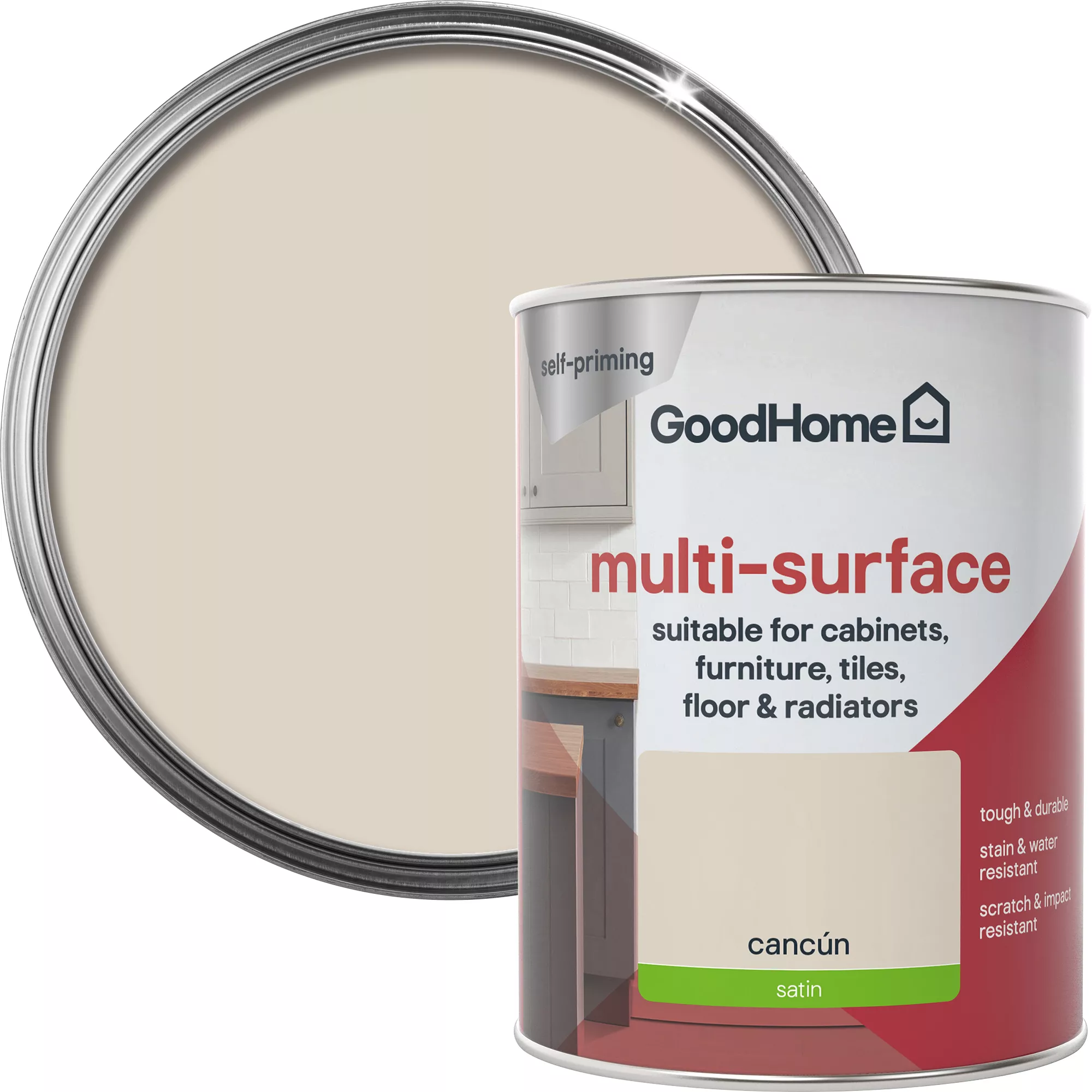 GoodHome Durable Cancun Satin Multi-surface paint, 750ml GoodHome Durable Cancun Satin Multi-surface Paint, 750ml -trade point store goodhome durable cancun satin multi surface paint 750ml3663602585671 21c