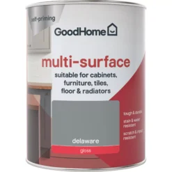 GoodHome Durable Delaware Gloss Multi-surface Paint, 750ml -trade point store goodhome durable delaware gloss multi surface paint 750ml3663602585602 02c