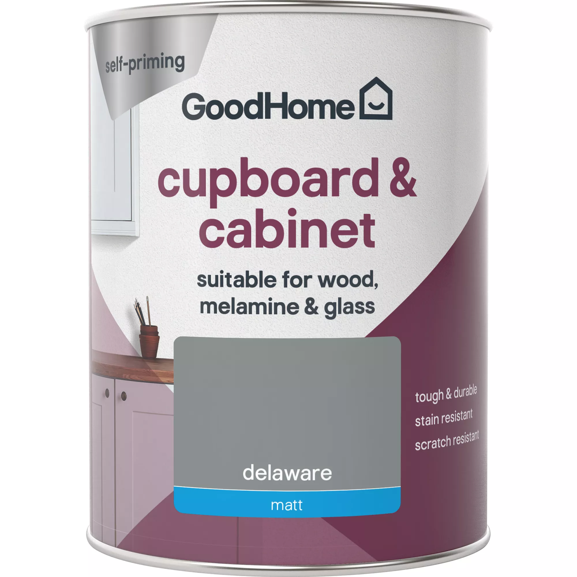 GoodHome Durable Delaware Matt Cabinet & wardrobe paint, 750ml GoodHome Durable Delaware Matt Cabinet & Wardrobe Paint, 750ml -trade point store goodhome durable delaware matt cabinet wardrobe paint 750ml3663602583141 02c