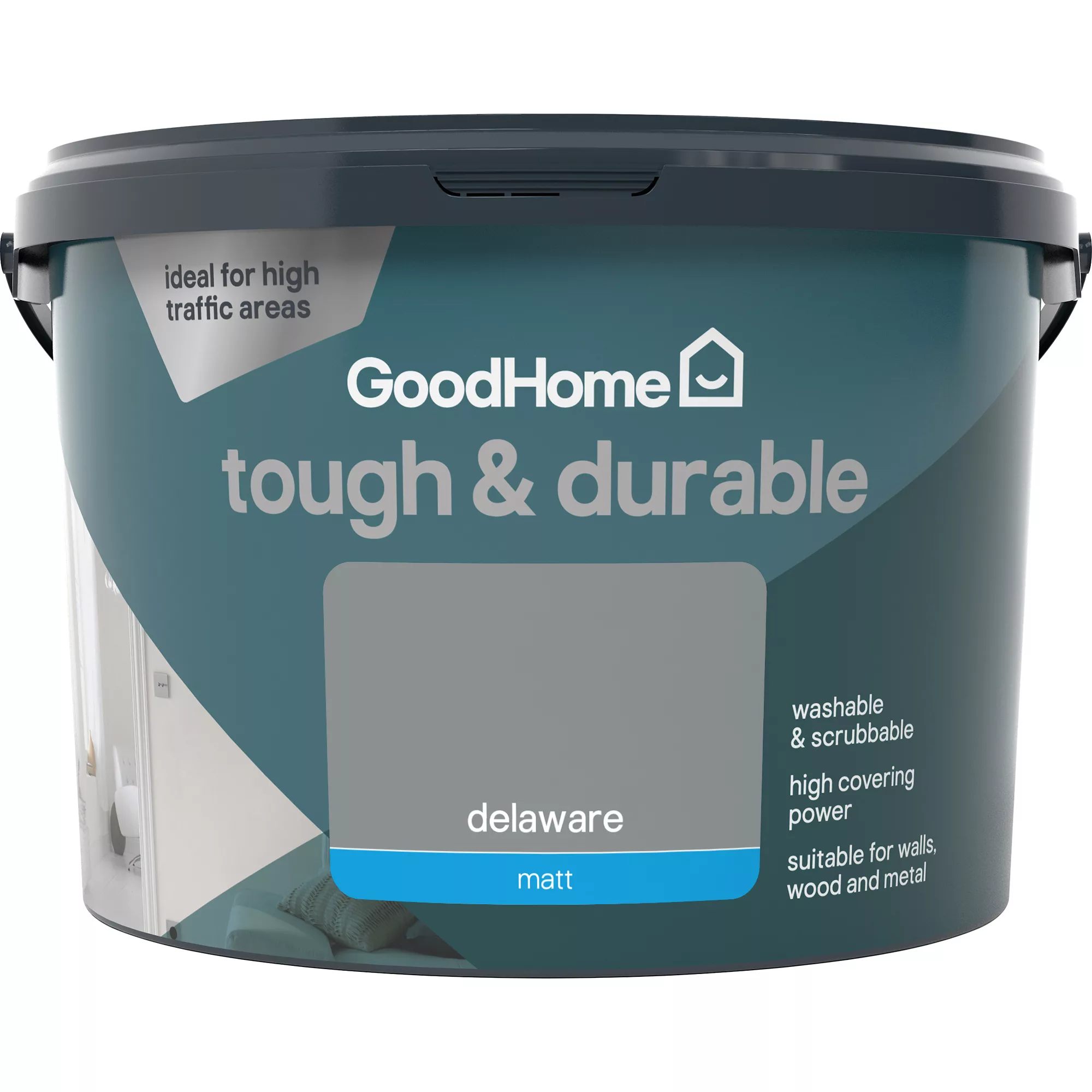 GoodHome Durable Delaware Matt Emulsion paint, 2.5L GoodHome Durable Delaware Matt Emulsion Paint, 2.5L -trade point store goodhome durable delaware matt emulsion paint 2 5l3663602409861 02c