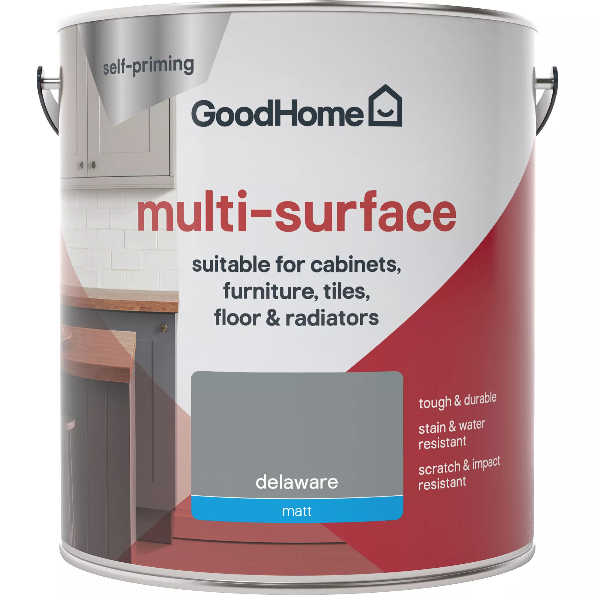 GoodHome Durable Delaware Matt Multi-surface paint, 2L GoodHome Durable Delaware Matt Multi-surface Paint, 2L -trade point store goodhome durable delaware matt multi surface paint 2l3663602586098 02c