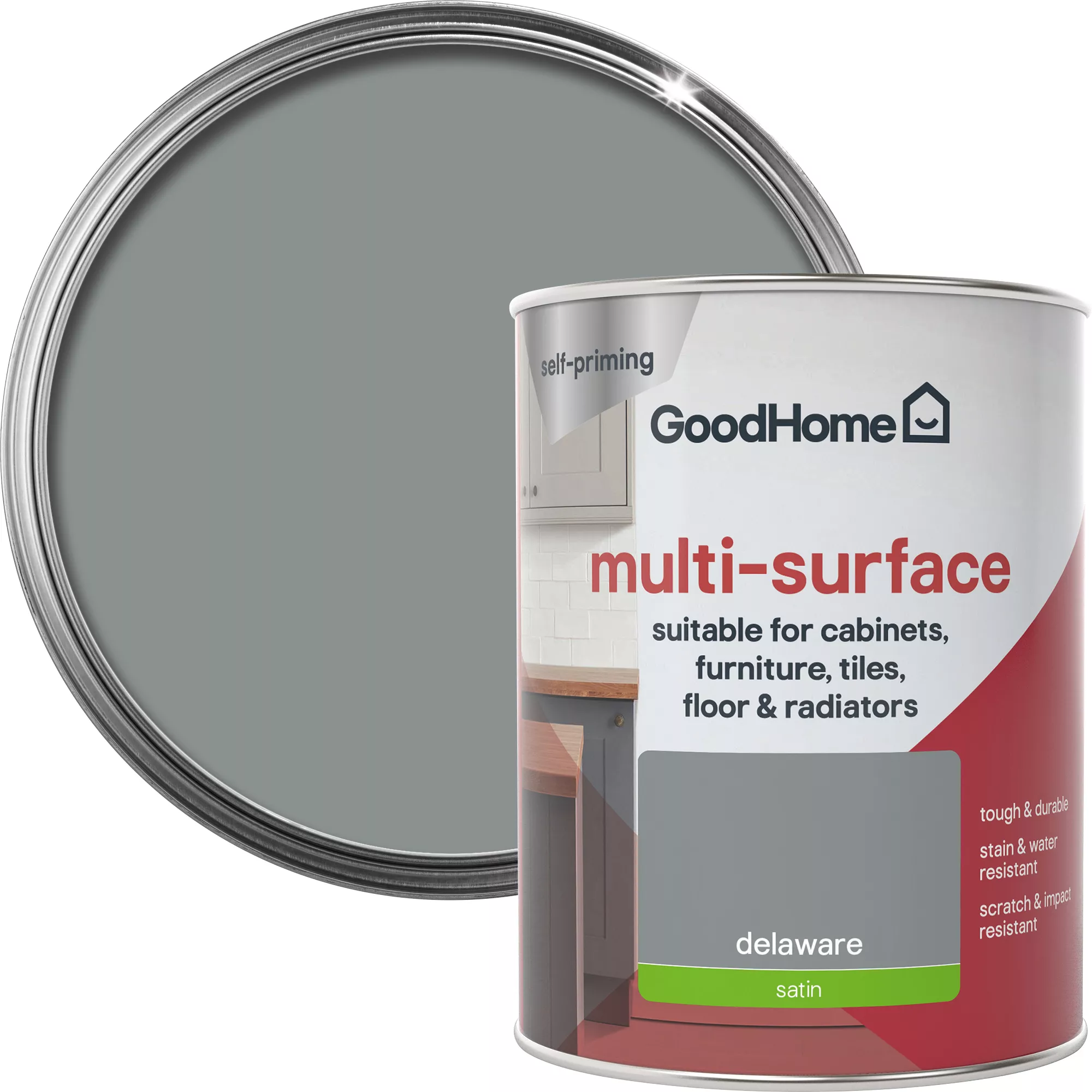 GoodHome Durable Delaware Satin Multi-surface paint, 750ml GoodHome Durable Delaware Satin Multi-surface Paint, 750ml -trade point store goodhome durable delaware satin multi surface paint 750ml3663602585718 21c