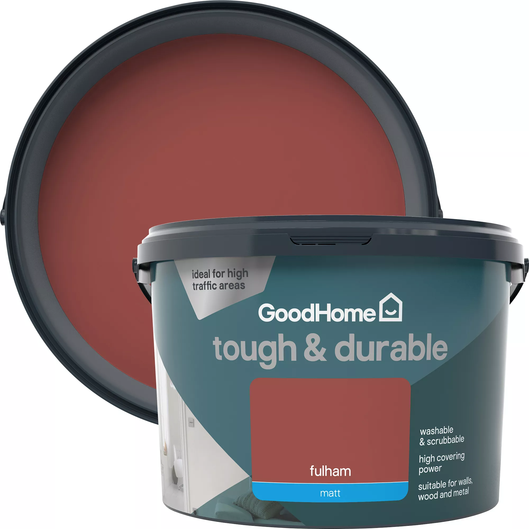 GoodHome Durable Fulham Matt Emulsion paint, 2.5L GoodHome Durable Fulham Matt Emulsion Paint, 2.5L -trade point store goodhome durable fulham matt emulsion paint 2 5l3663602404873 37c
