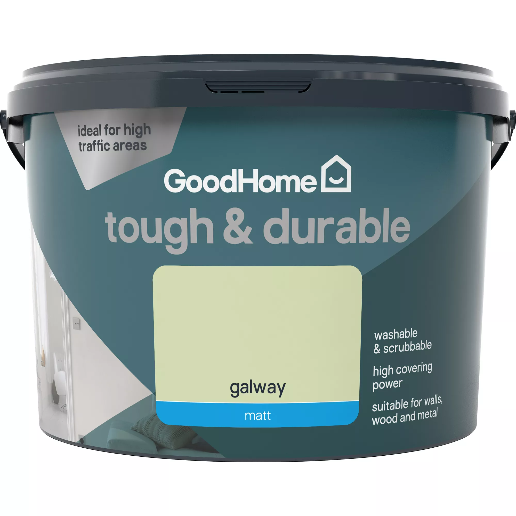 GoodHome Durable Galway Matt Emulsion paint, 2.5L GoodHome Durable Galway Matt Emulsion Paint, 2.5L -trade point store goodhome durable galway matt emulsion paint 2 5l3663602408123 02c