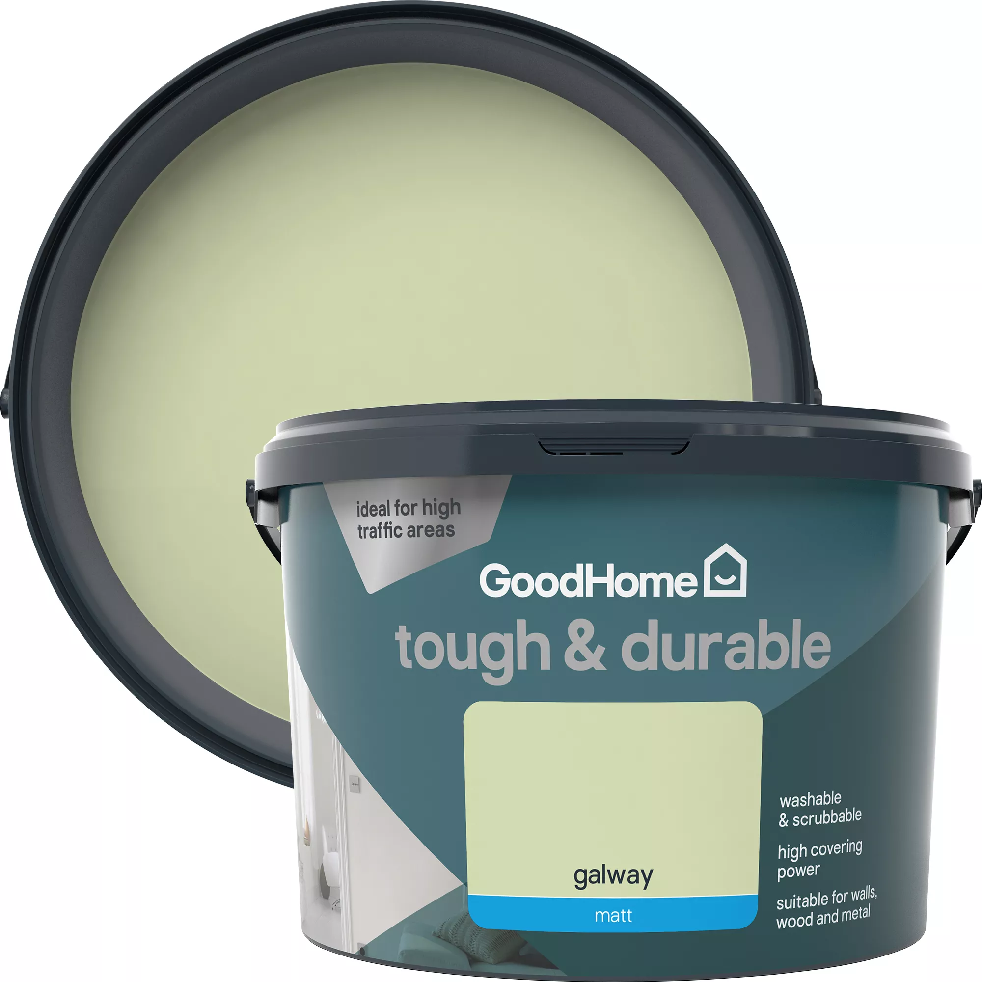 GoodHome Durable Galway Matt Emulsion paint, 2.5L GoodHome Durable Galway Matt Emulsion Paint, 2.5L -trade point store goodhome durable galway matt emulsion paint 2 5l3663602408123 37c