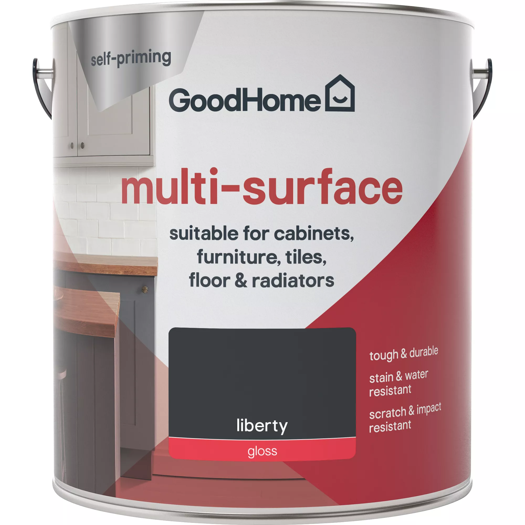 GoodHome Durable Liberty Gloss Multi-surface paint, 2L GoodHome Durable Liberty Gloss Multi-surface Paint, 2L -trade point store goodhome durable liberty gloss multi surface paint 2l3663602586074 02c