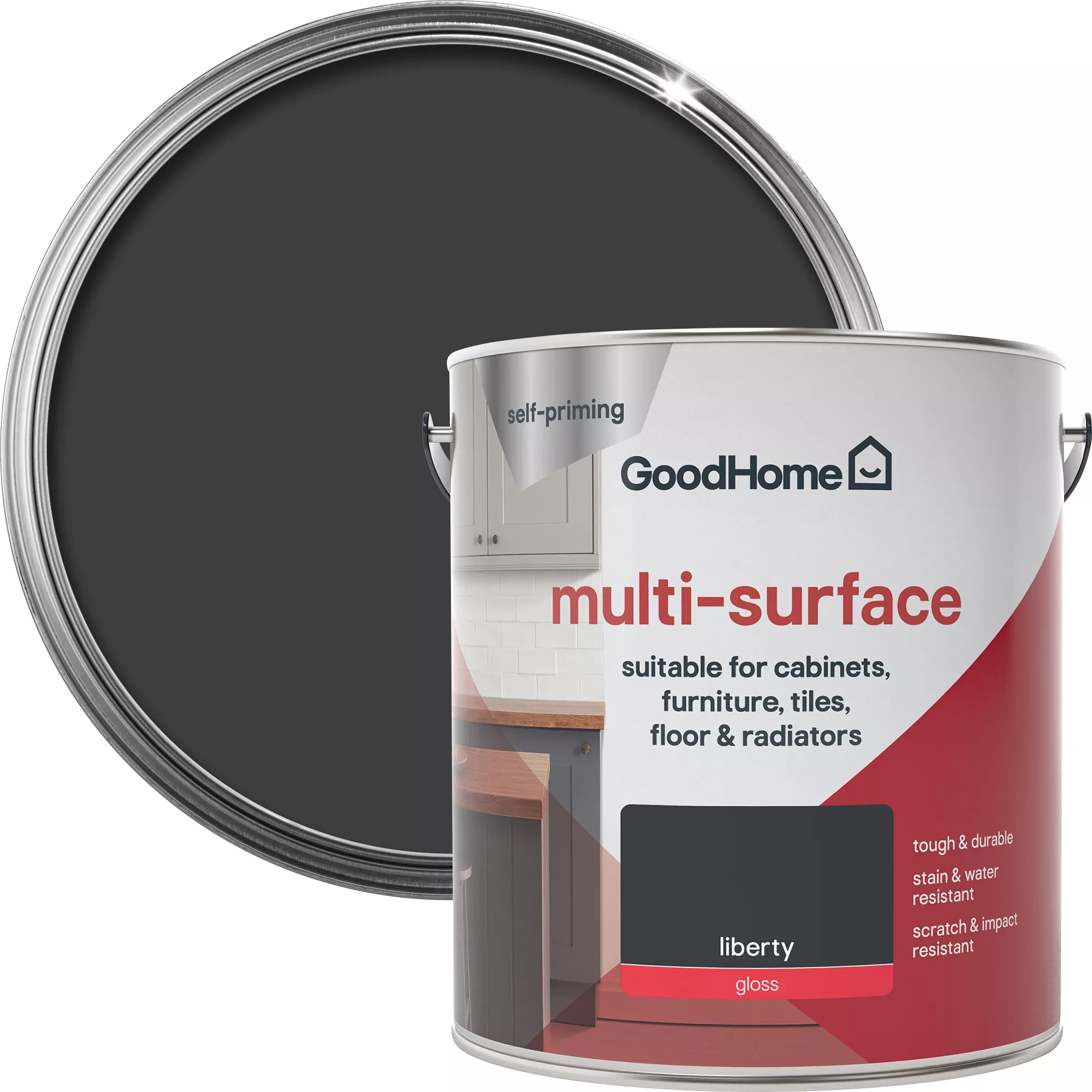 GoodHome Durable Liberty Gloss Multi-surface paint, 2L GoodHome Durable Liberty Gloss Multi-surface Paint, 2L -trade point store goodhome durable liberty gloss multi surface paint 2l3663602586074 21c