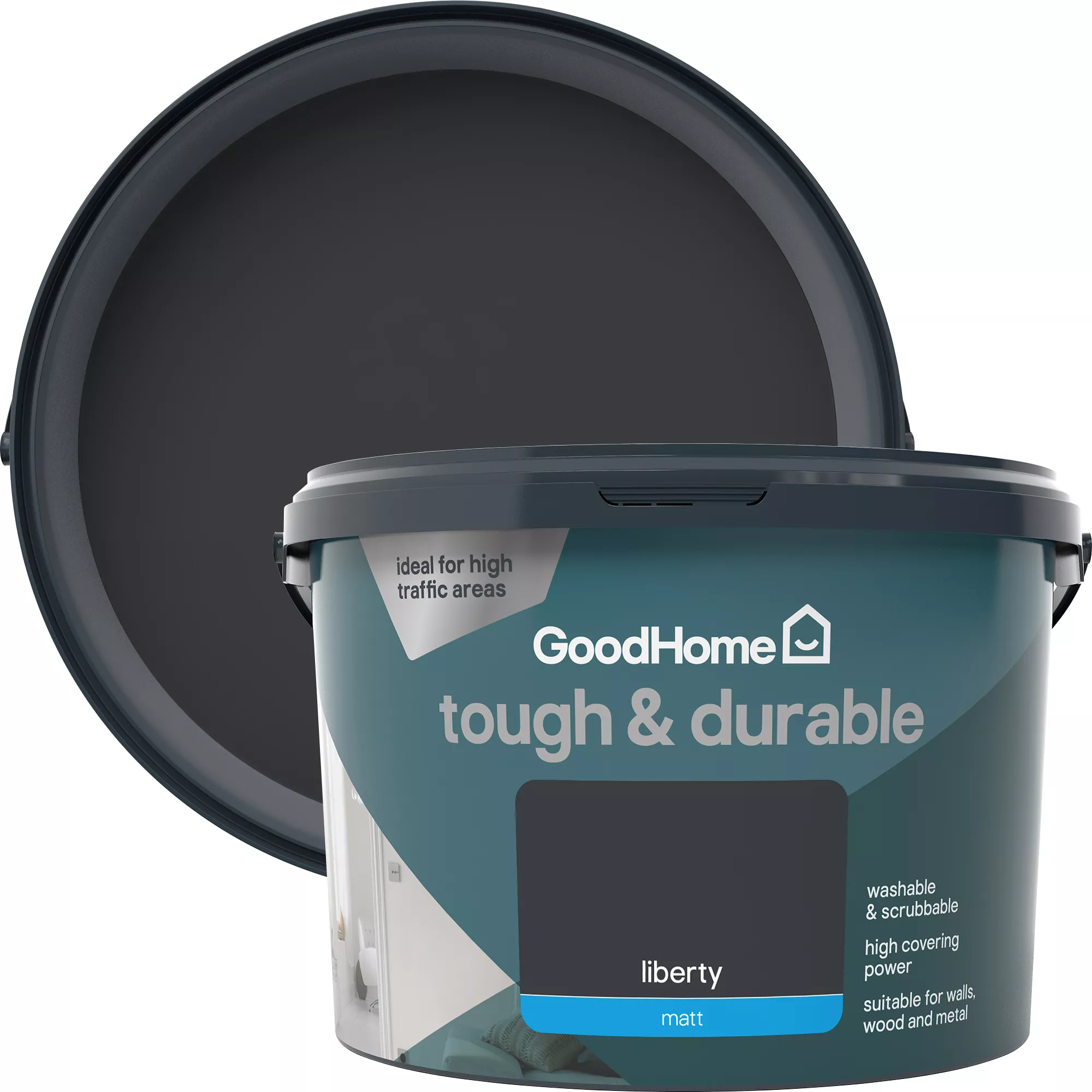 GoodHome Durable Liberty Matt Emulsion paint, 2.5L GoodHome Durable Liberty Matt Emulsion Paint, 2.5L -trade point store goodhome durable liberty matt emulsion paint 2 5l3663602409618 37c