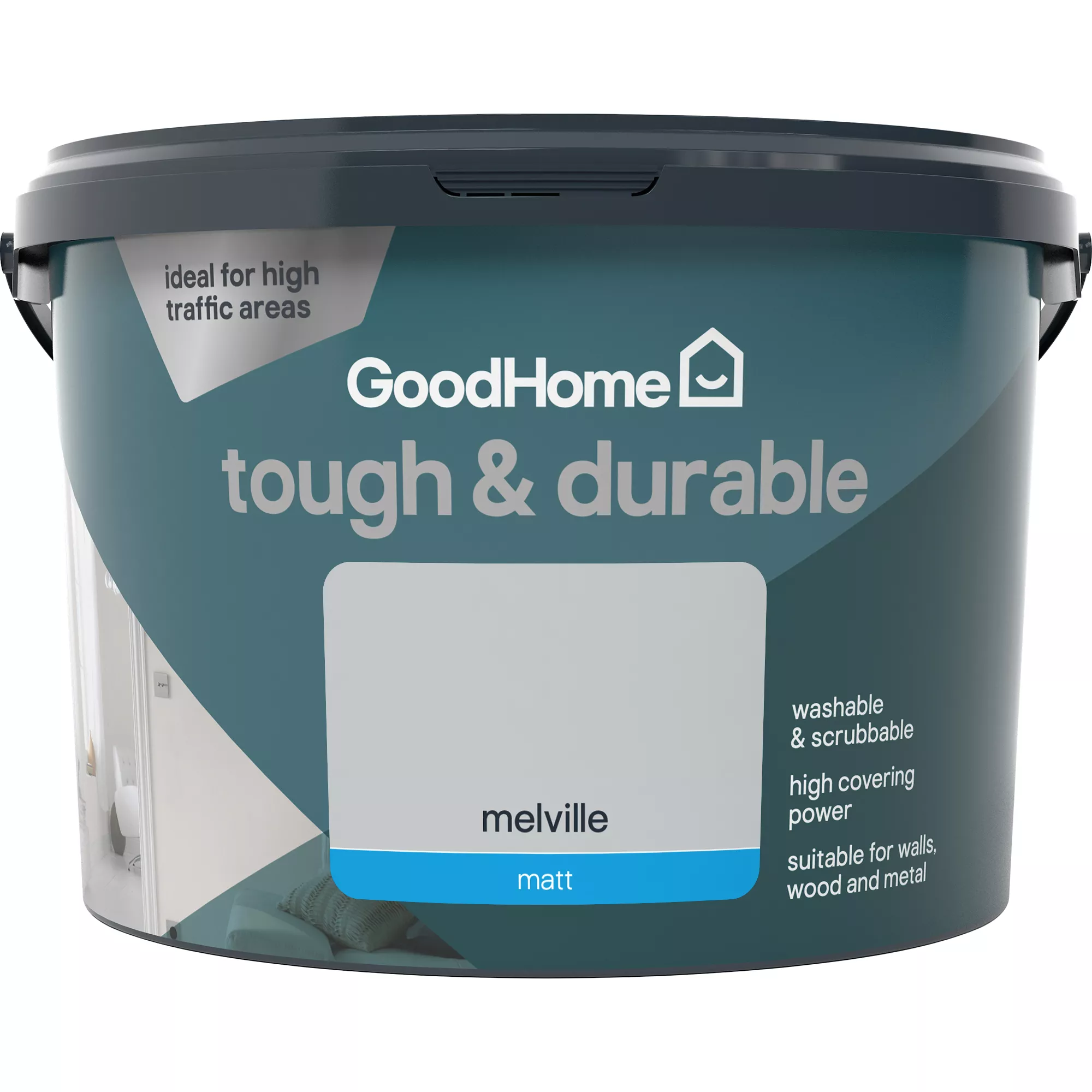 GoodHome Durable Melville Matt Emulsion paint, 2.5L GoodHome Durable Melville Matt Emulsion Paint, 2.5L -trade point store goodhome durable melville matt emulsion paint 2 5l3663602409212 02c