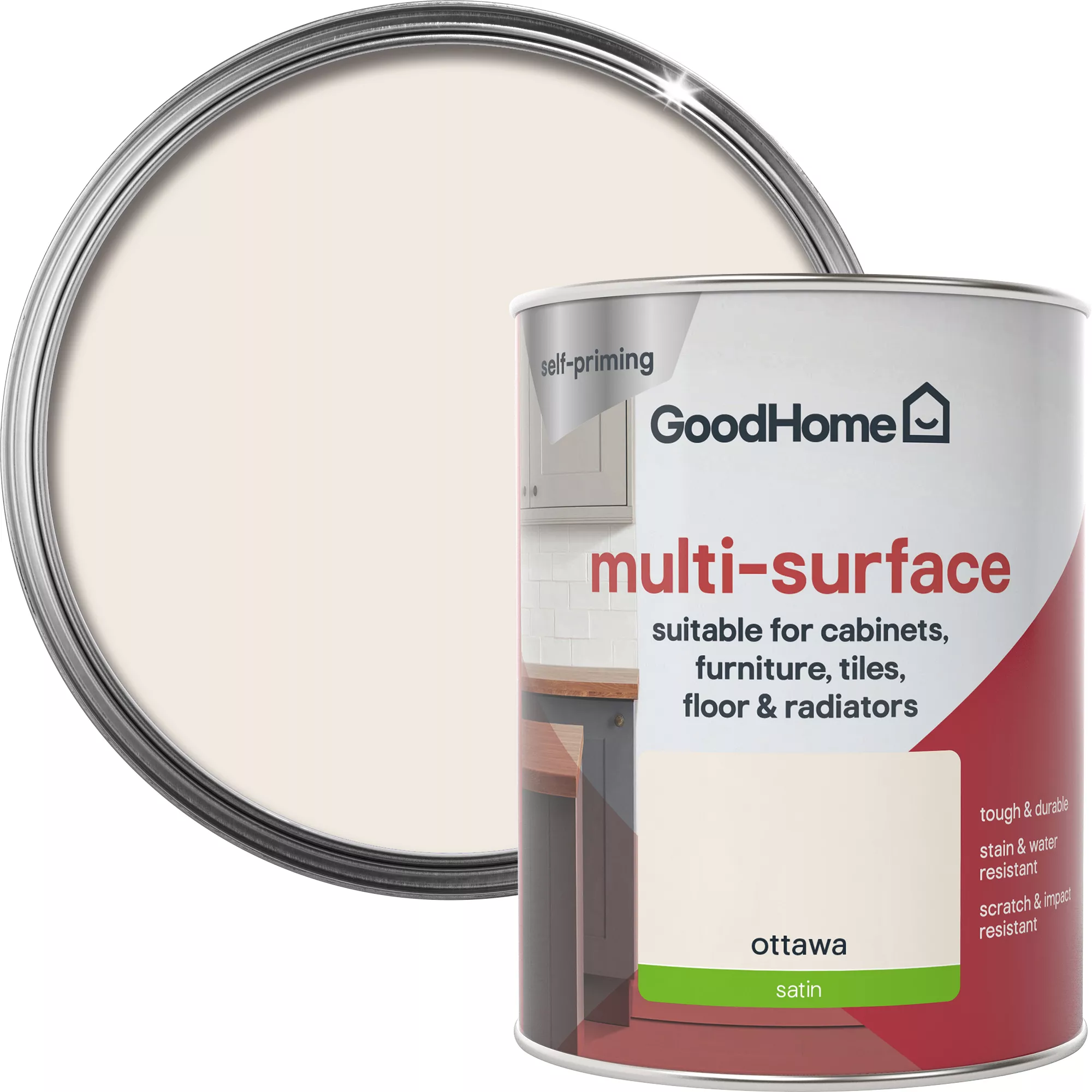 GoodHome Durable Ottawa Satin Multi-surface paint, 750ml GoodHome Durable Ottawa Satin Multi-surface Paint, 750ml -trade point store goodhome durable ottawa satin multi surface paint 750ml3663602585763 21c