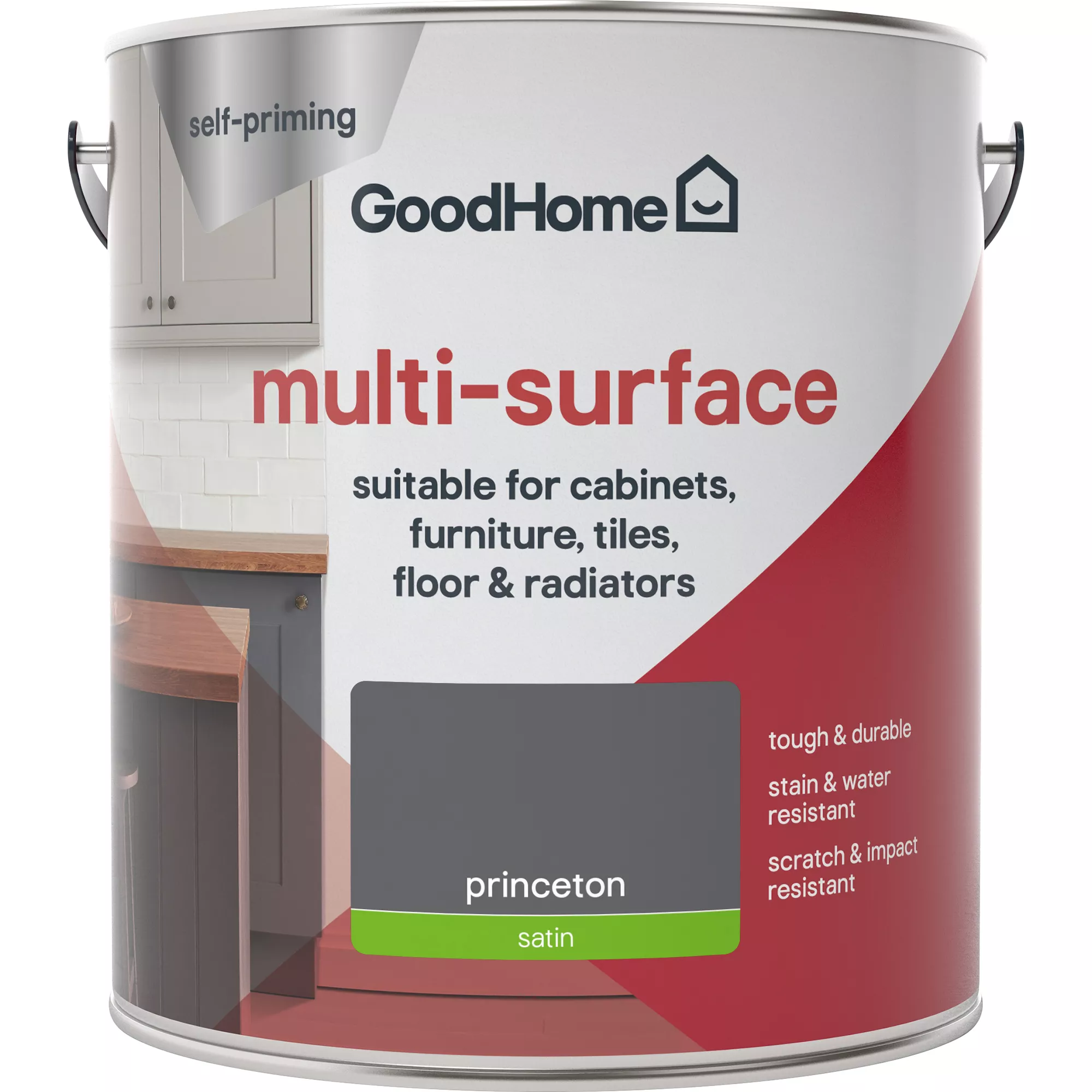 GoodHome Durable Princeton Satin Multi-surface paint, 2L GoodHome Durable Princeton Satin Multi-surface Paint, 2L -trade point store goodhome durable princeton satin multi surface paint 2l3663602586265 02c