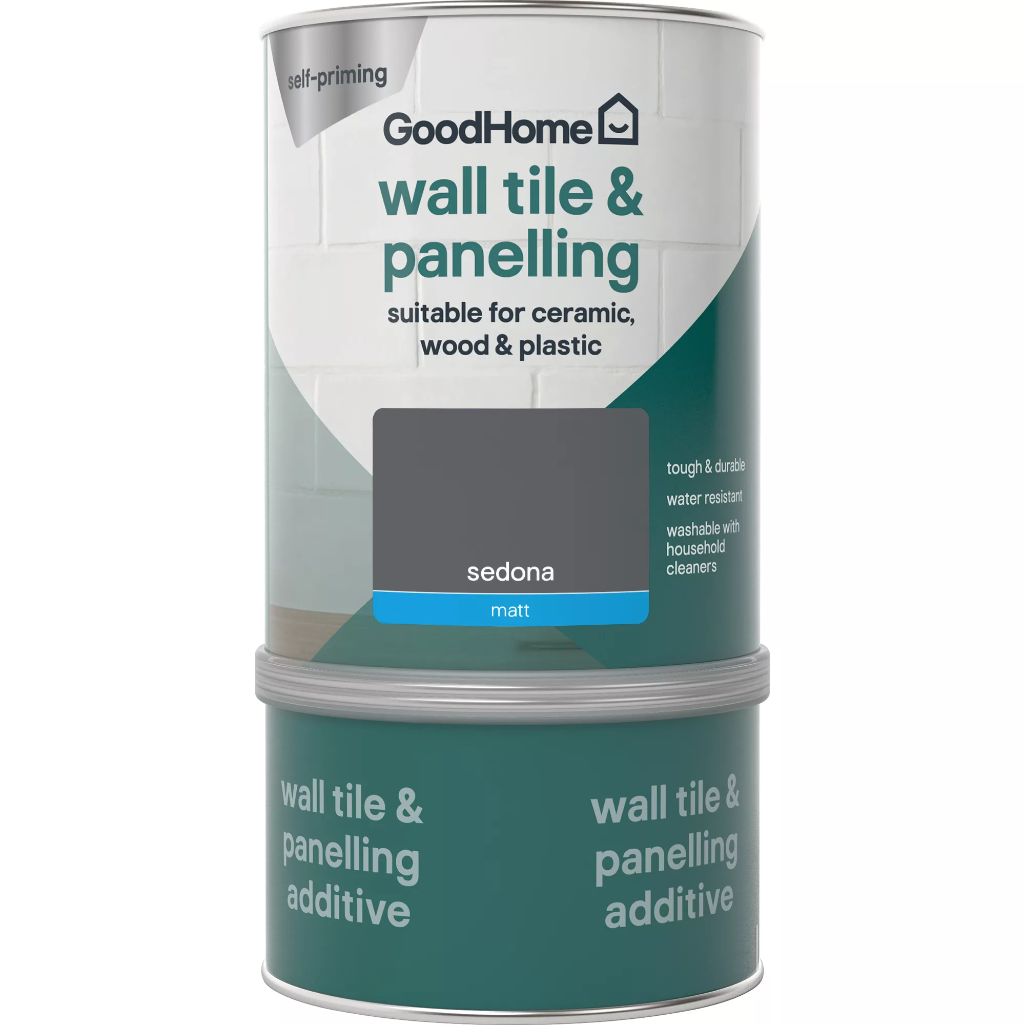 GoodHome Durable Sedona Matt Wall tile & panelling paint, 750ml GoodHome Durable Sedona Matt Wall Tile & Panelling Paint, 750ml -trade point store goodhome durable sedona matt wall tile panelling paint 750ml3663602583820 02c