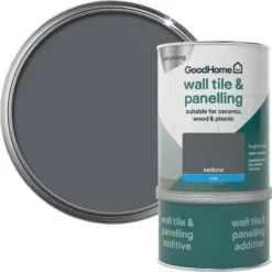 GoodHome Durable Sedona Matt Wall Tile & Panelling Paint, 750ml