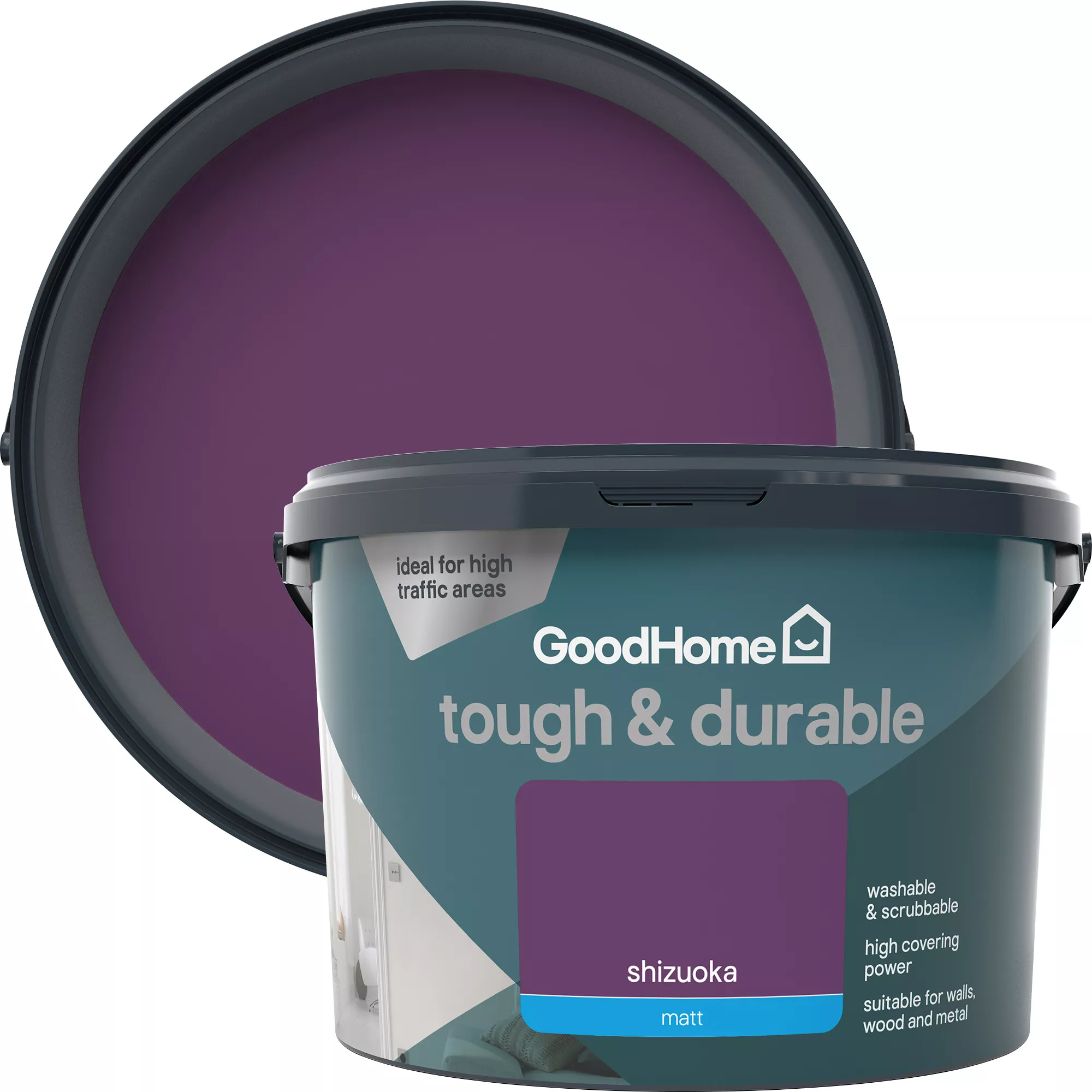 GoodHome Durable Shizuoka Matt Emulsion paint, 2.5L GoodHome Durable Shizuoka Matt Emulsion Paint, 2.5L -trade point store goodhome durable shizuoka matt emulsion paint 2 5l3663602405092 37c