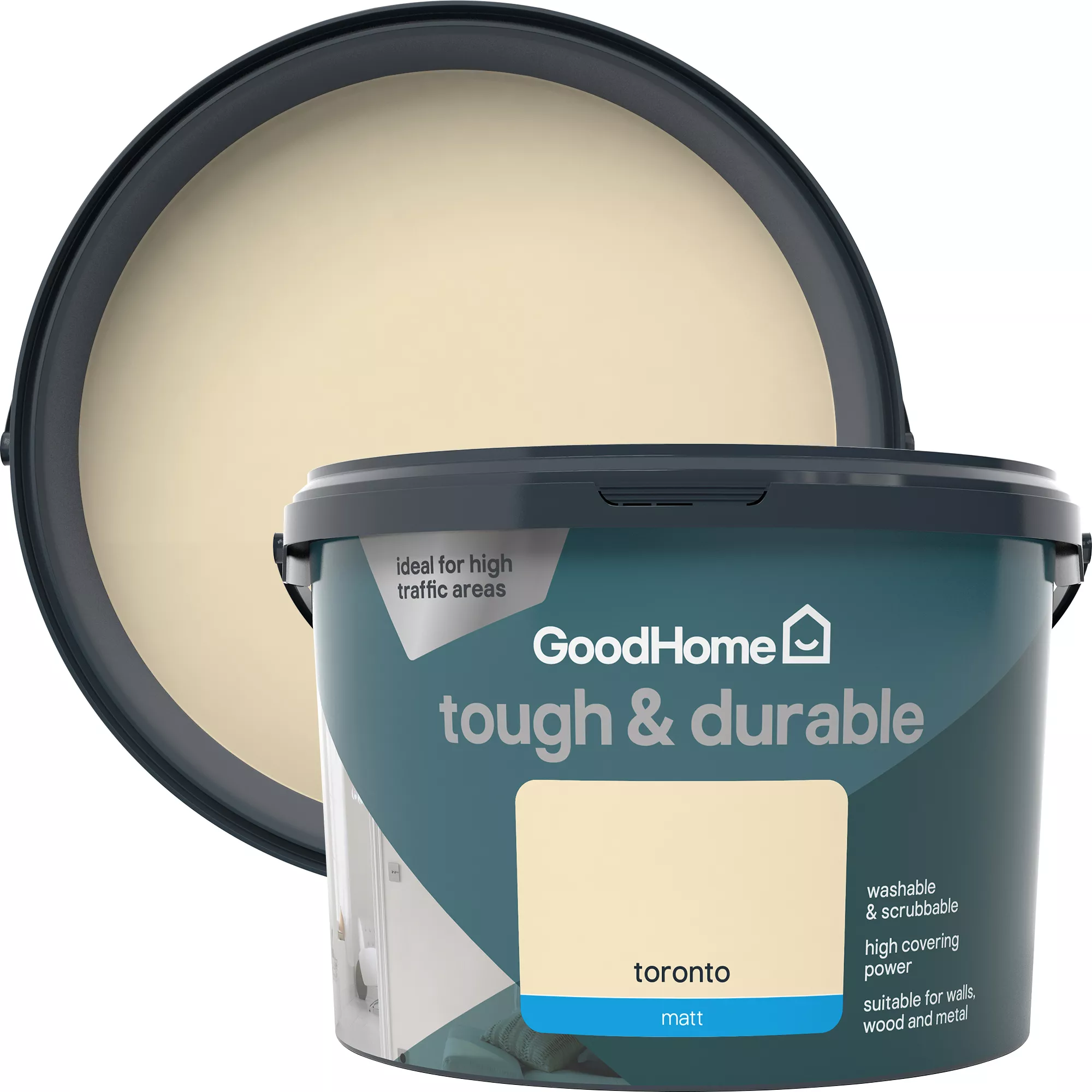 GoodHome Durable Toronto Matt Emulsion paint, 2.5L GoodHome Durable Toronto Matt Emulsion Paint, 2.5L -trade point store goodhome durable toronto matt emulsion paint 2 5l3663602413240 37c