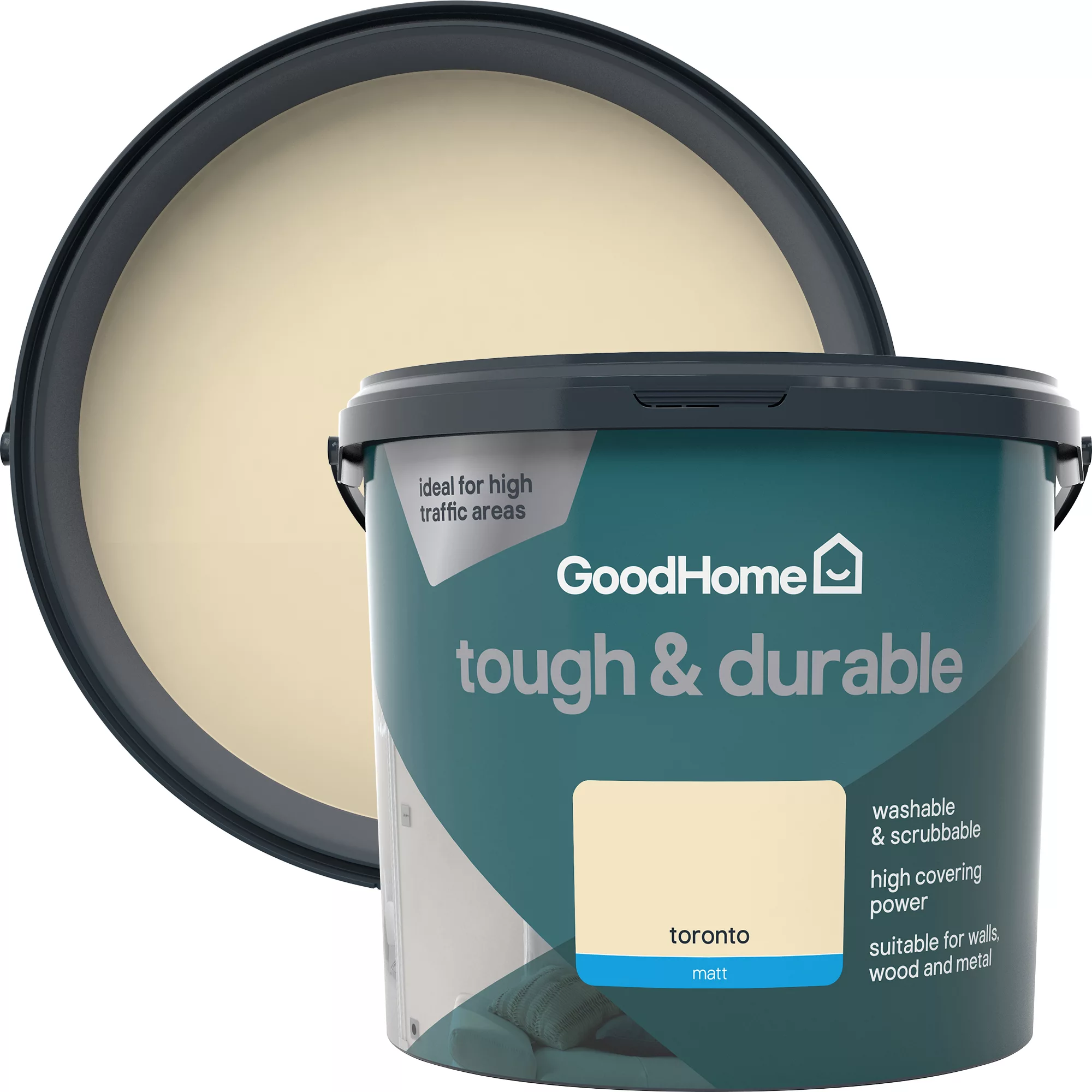 GoodHome Durable Toronto Matt Emulsion paint, 5L GoodHome Durable Toronto Matt Emulsion Paint, 5L -trade point store goodhome durable toronto matt emulsion paint 5l3663602413233 37c