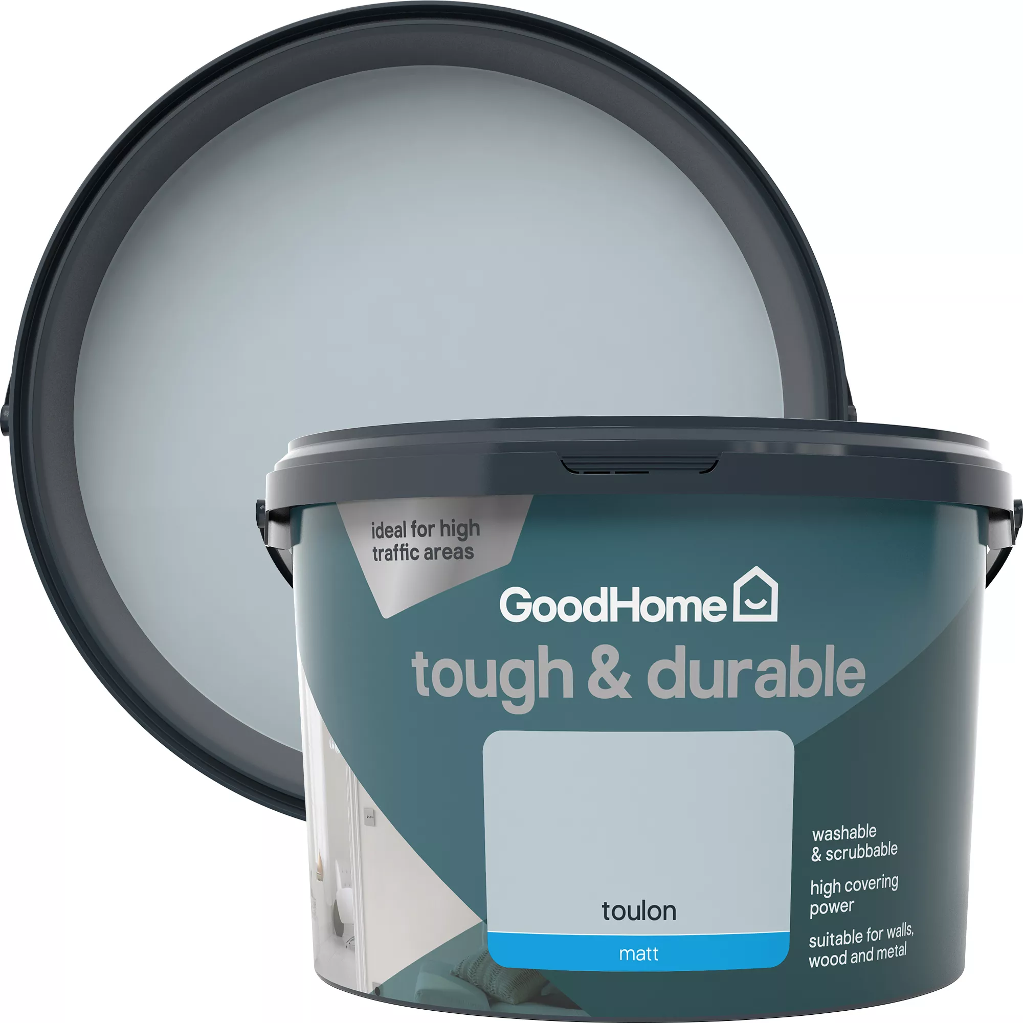 GoodHome Durable Toulon Matt Emulsion paint, 2.5L GoodHome Durable Toulon Matt Emulsion Paint, 2.5L -trade point store goodhome durable toulon matt emulsion paint 2 5l3663602406754 37c