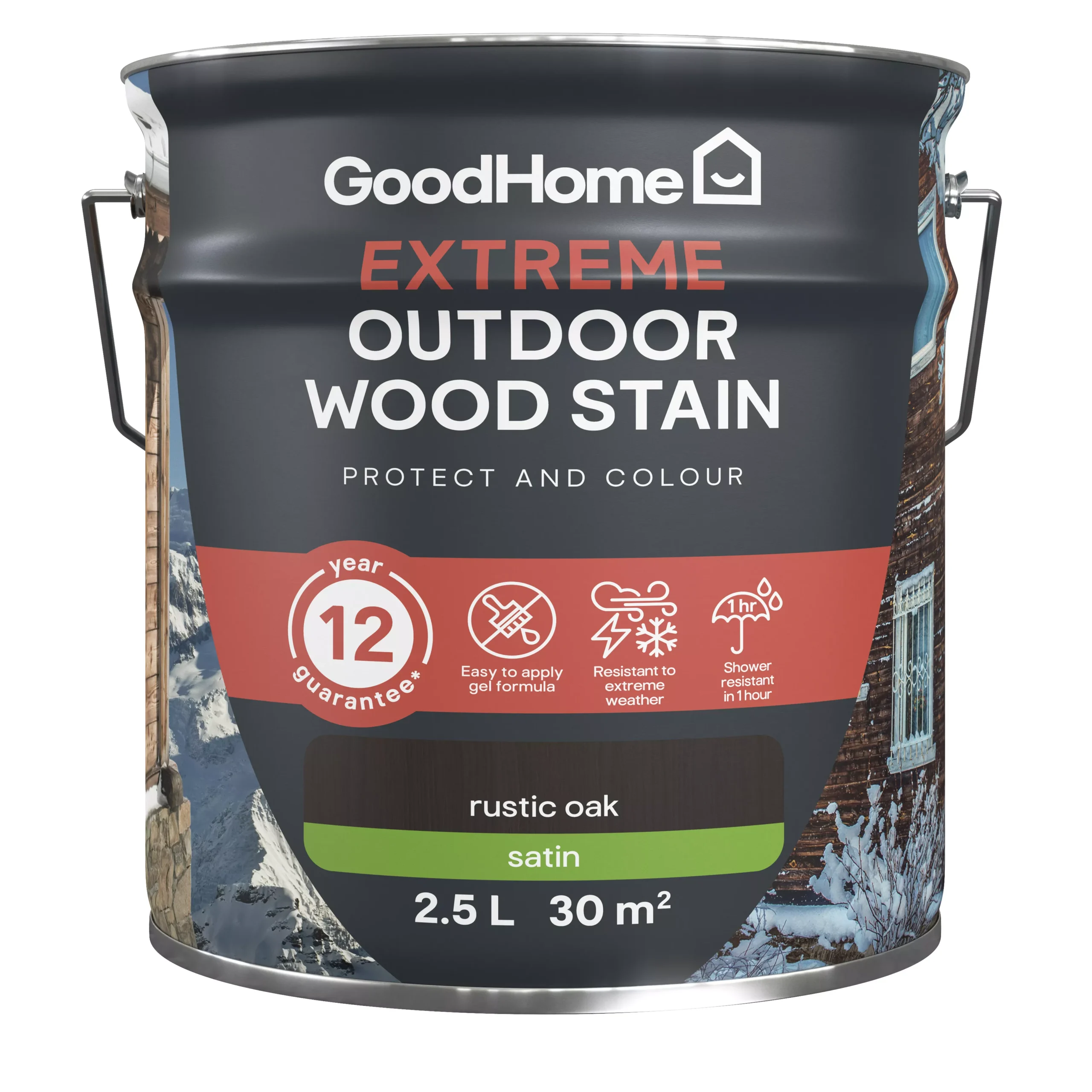GoodHome Extreme Outdoor Rustic Oak Satin Quick dry Wood stain, 2.5L GoodHome Extreme Outdoor Rustic Oak Satin Quick Dry Wood Stain, 2.5L -trade point store goodhome extreme outdoor rustic oak satin quick dry wood stain 2 5l5059340297545 02c scaled