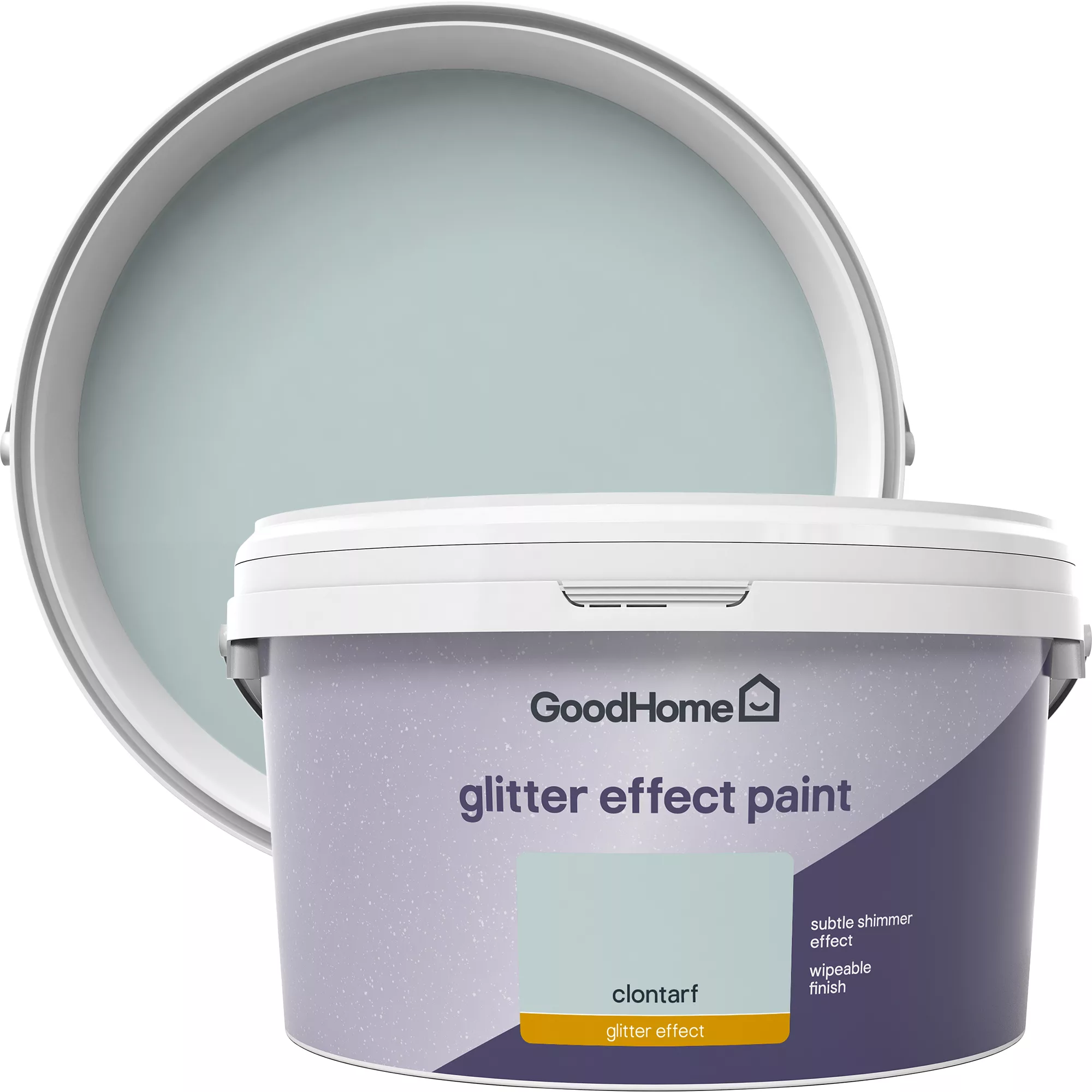 GoodHome Feature Walls Clontarf Glitter effect Emulsion paint, 2L GoodHome Feature Walls Clontarf Glitter Effect Emulsion Paint, 2L -trade point store goodhome feature walls clontarf glitter effect emulsion paint 2l5059340273402 37c